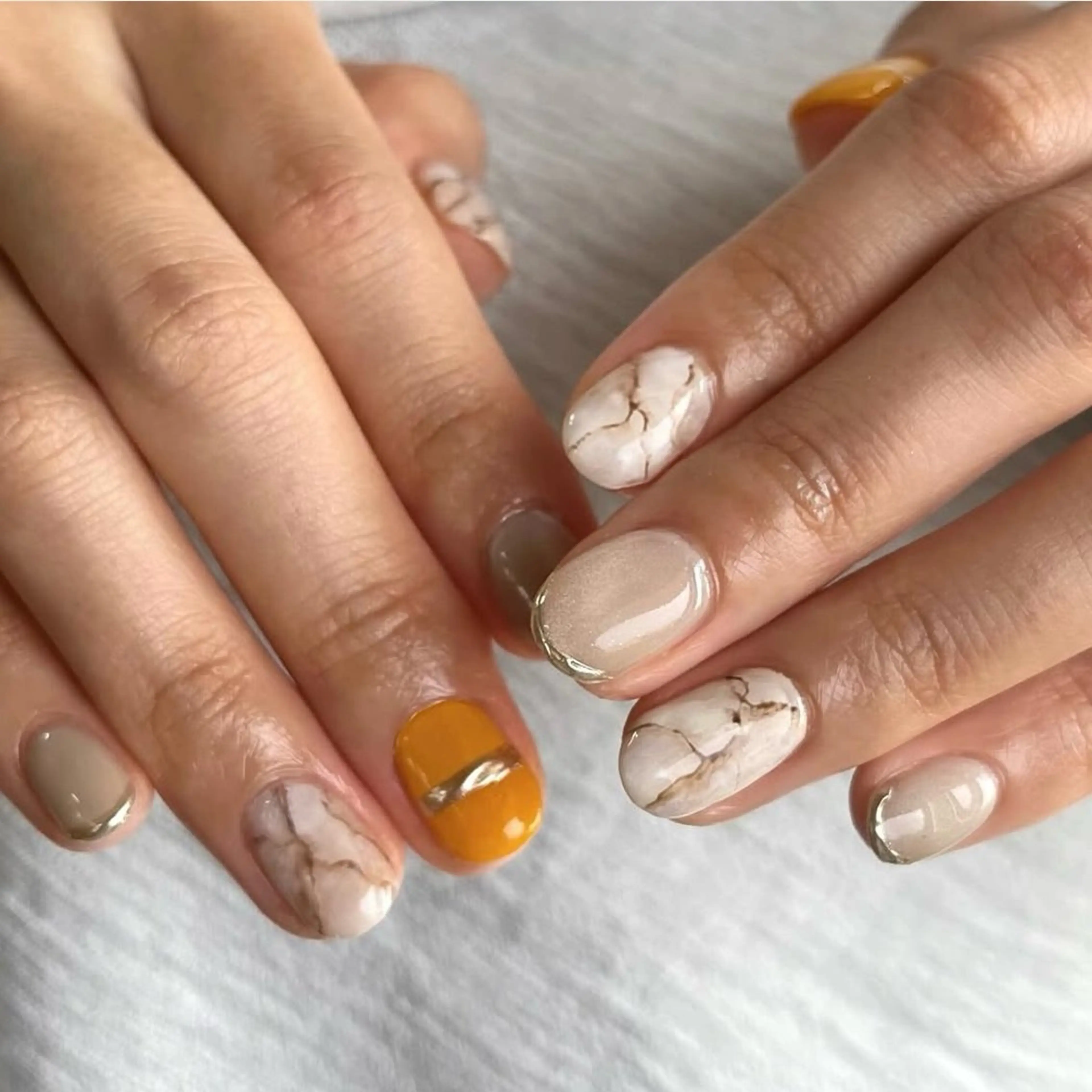 ネイル 大理石ネイル(マーブル) shiki_nail 🪐のネイルデザイン