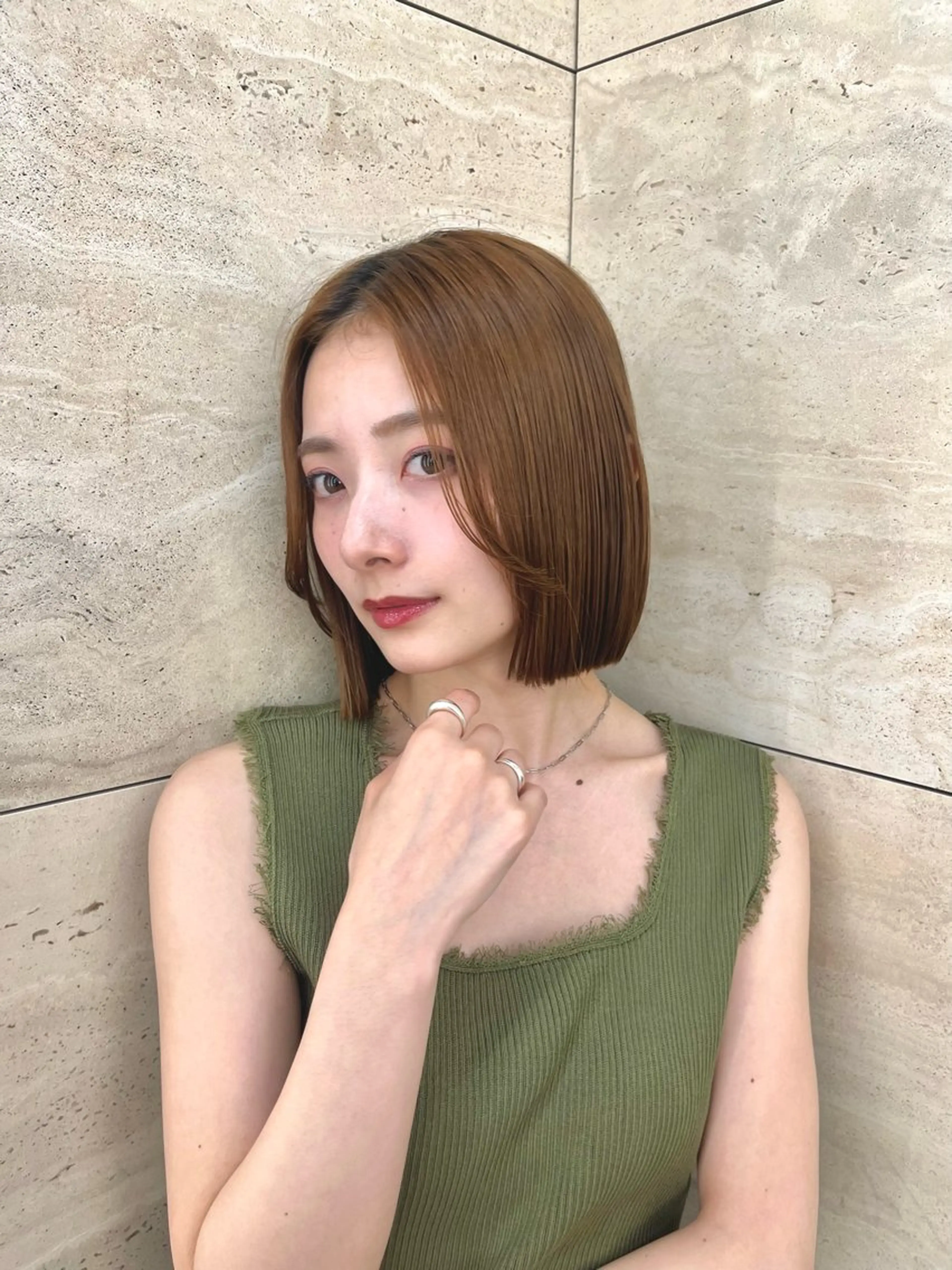 ミディアム 似合わせボブ🌟 艶髪特化💗村松優斗のヘアスタイル