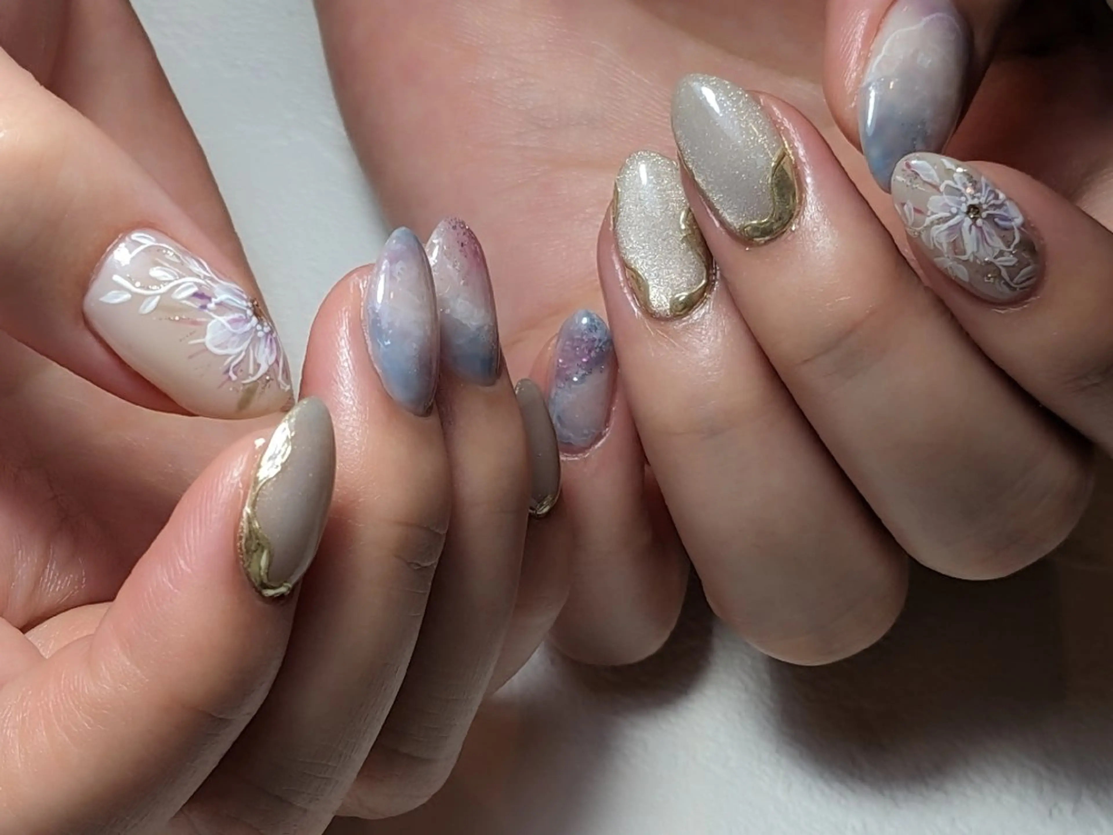 ネイル アートネイル フラワーネイル マグネットネイル ニュアンスネイル ハンドネイル LICO(ﾘｺ) ▶ ﾈｲﾗﾘｳﾑ ﾎﾇｱのネイルデザイン