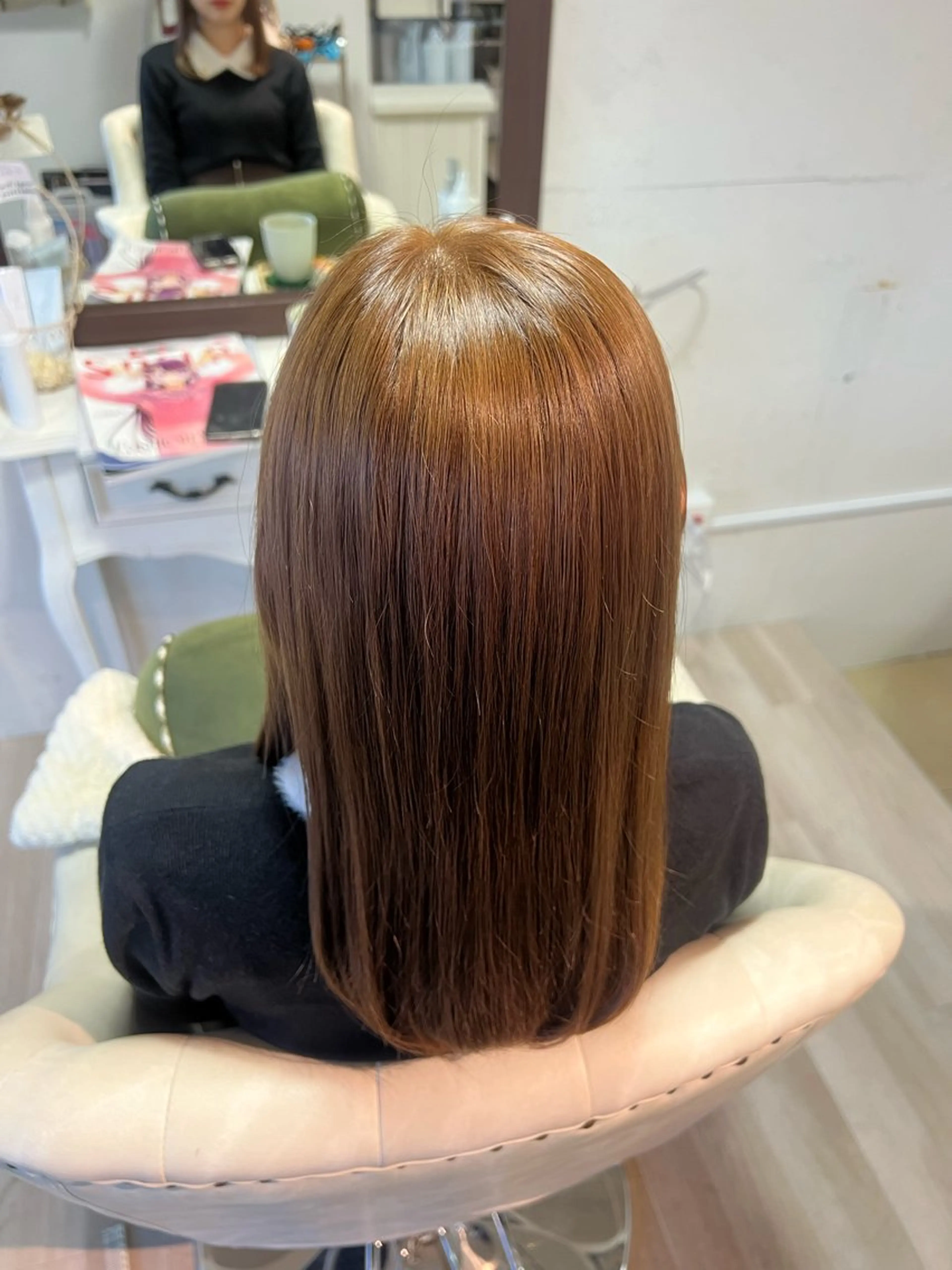 セミロング ヘアカラー トリートメント eMuエミュ‪ ¨̮⃝ayakaのヘアスタイル