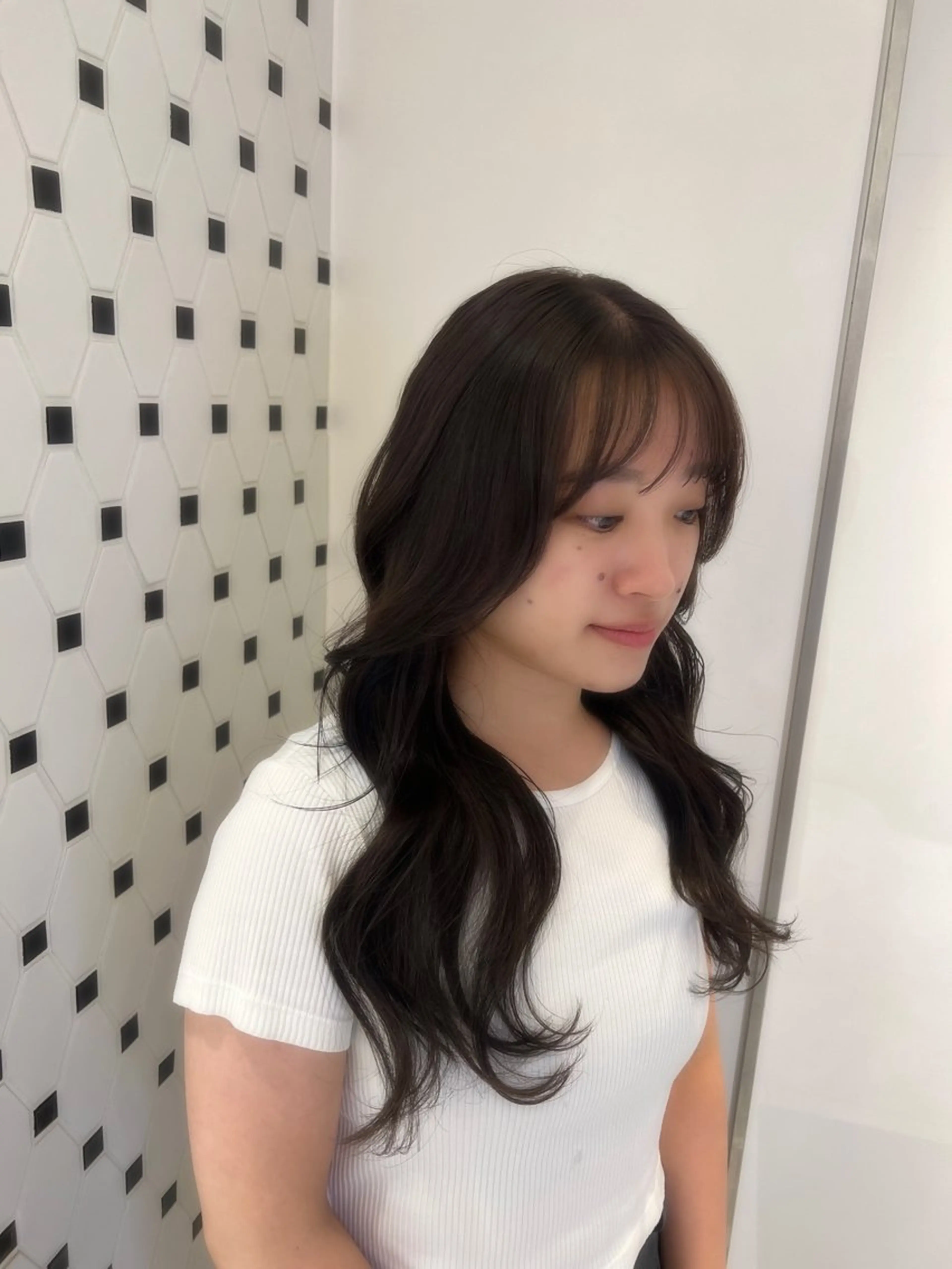 ロング ヘアカラー トリートメント 顔周り/透明感/銀座 🩵rinoのヘアスタイル