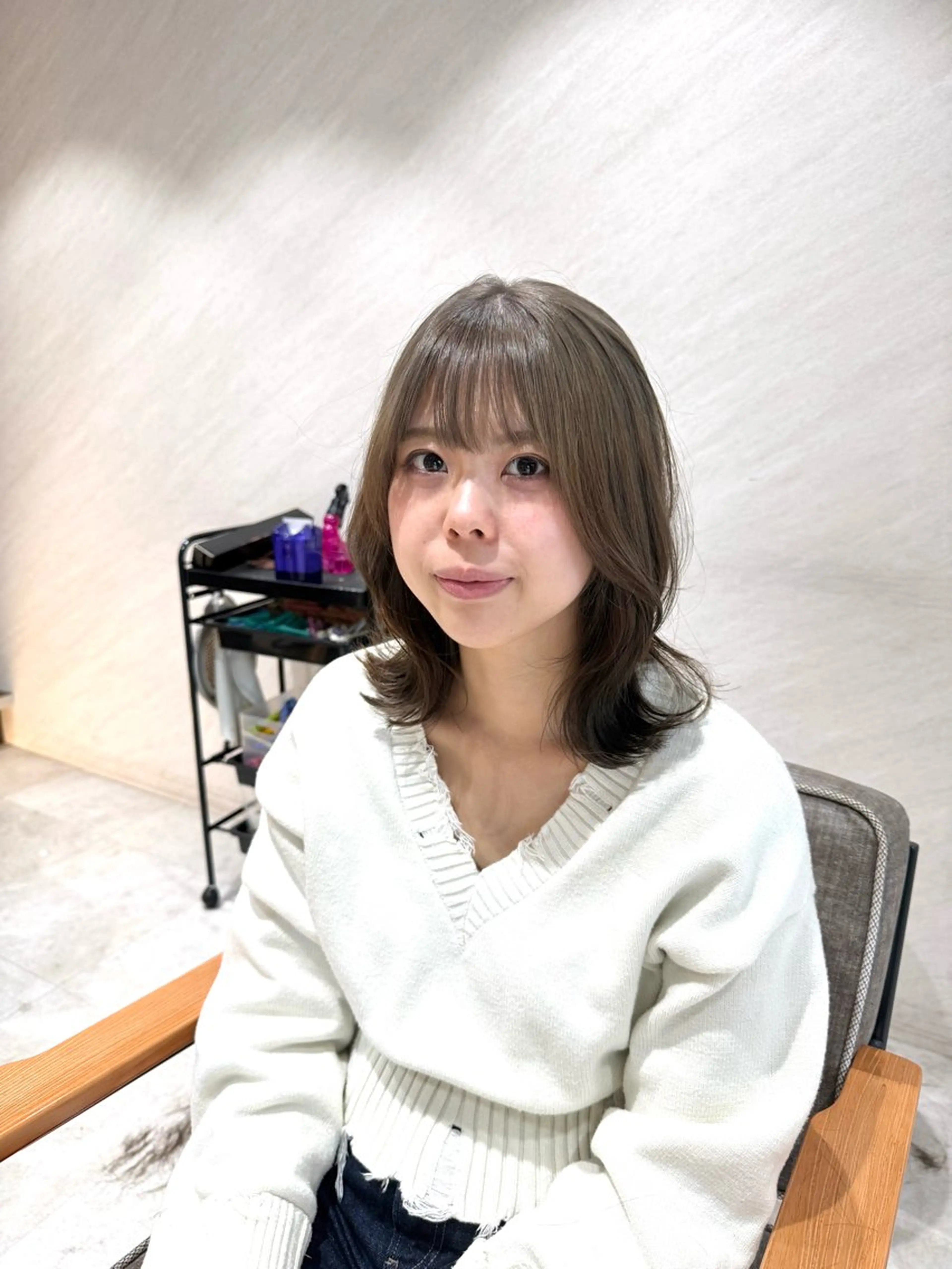 ミディアム カット ヘアカラー レイヤーカット🫧 /髪質改善✨TOWAのヘアスタイル
