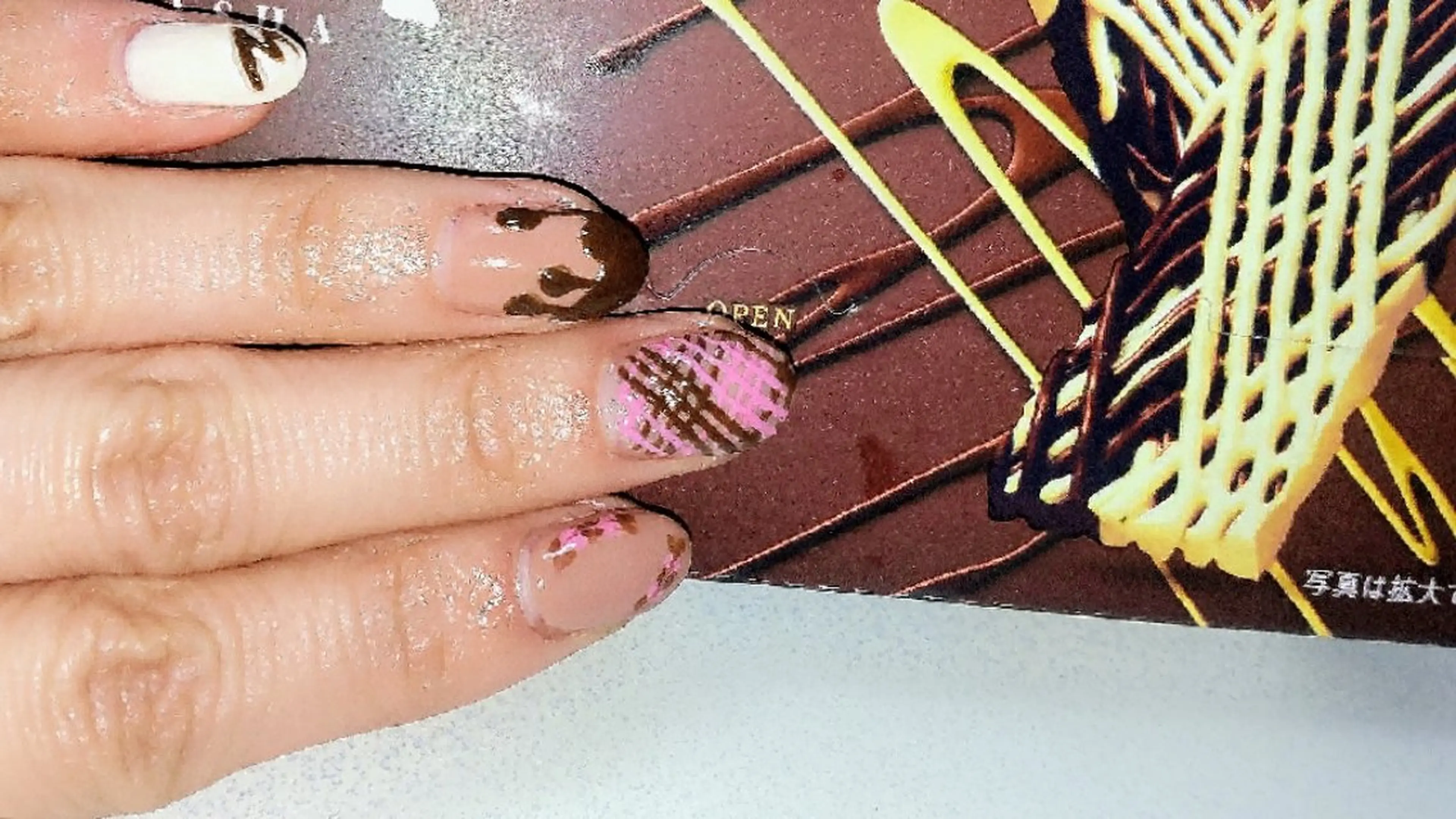 ネイル ハンドネイル 黒浜 ちなみのネイルデザイン