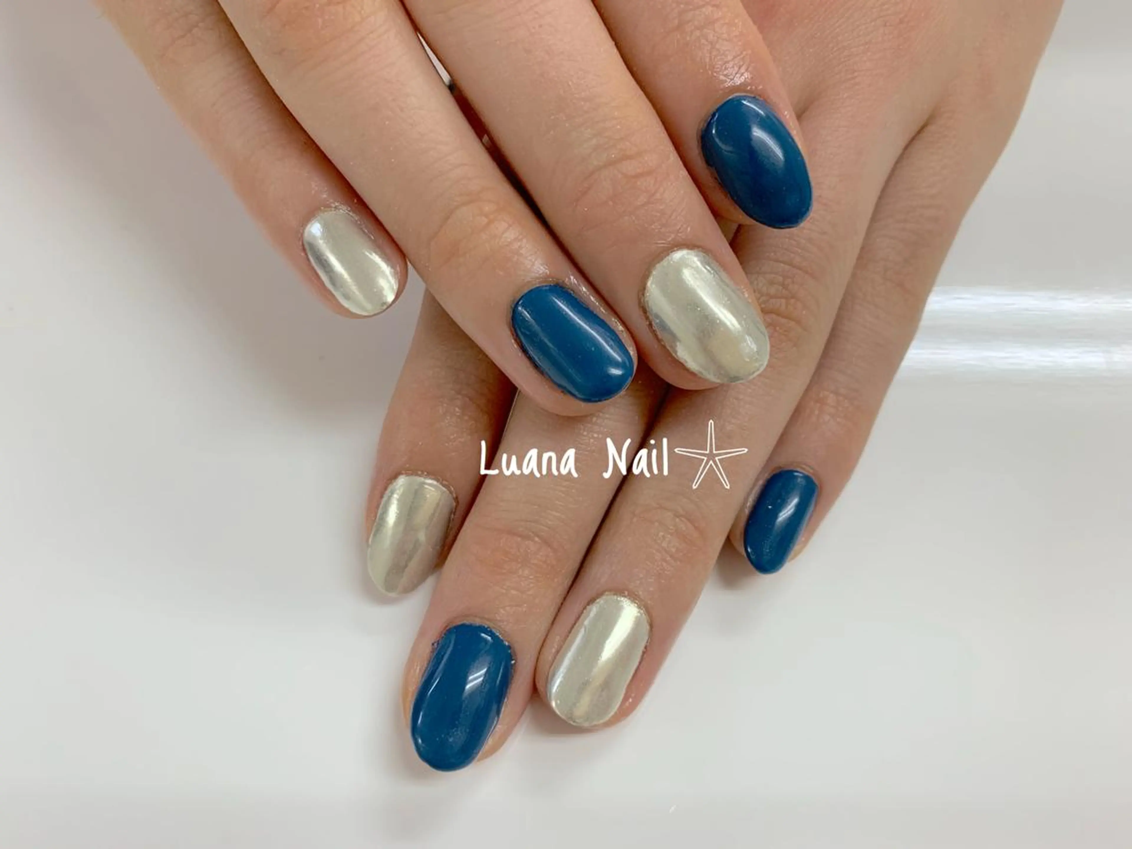 ネイル ミラーネイル ハンドネイル BeauJu by Luana Nailのネイルデザイン