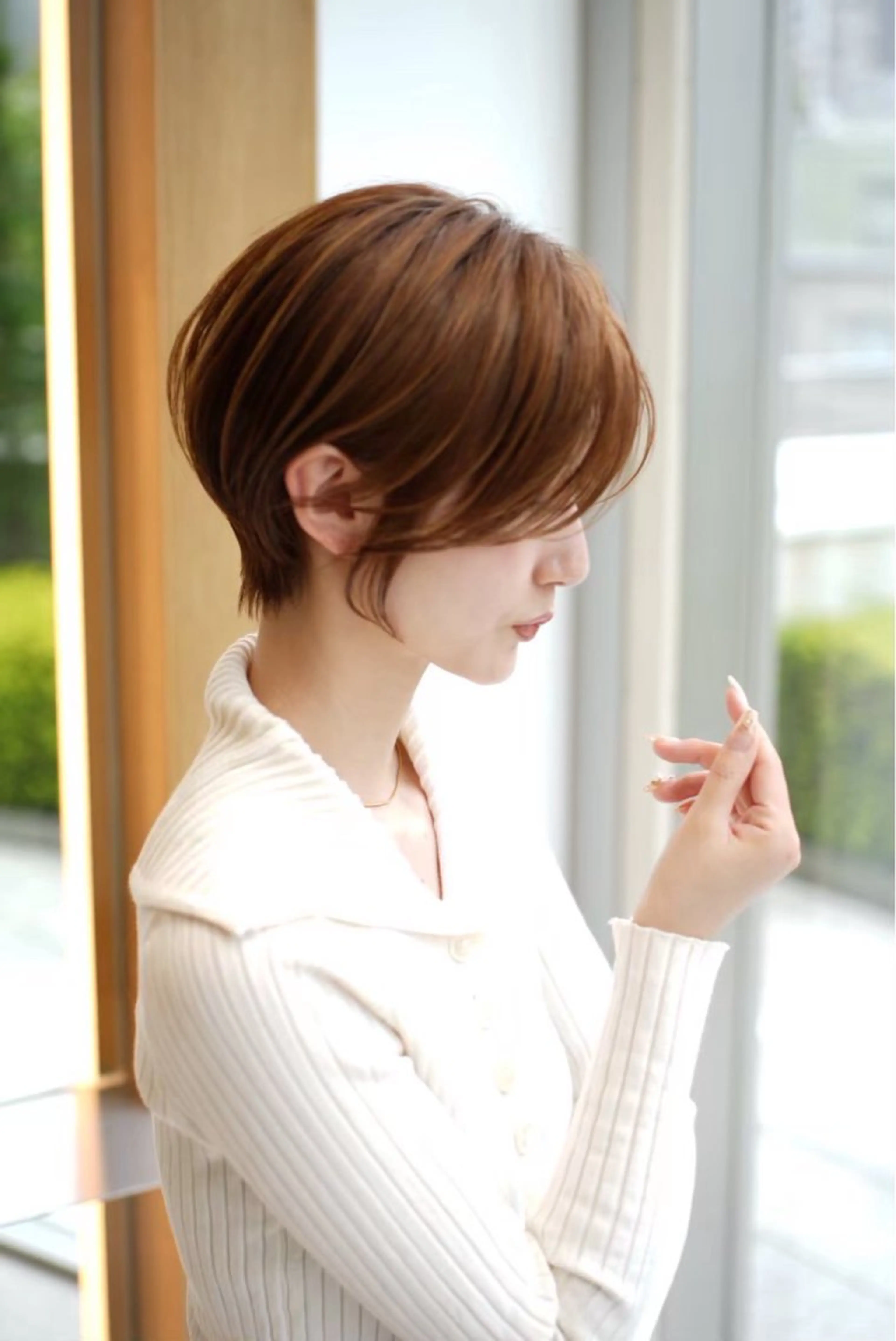 ショート 透明感カラー/伊藤 陸/soigneのヘアスタイル