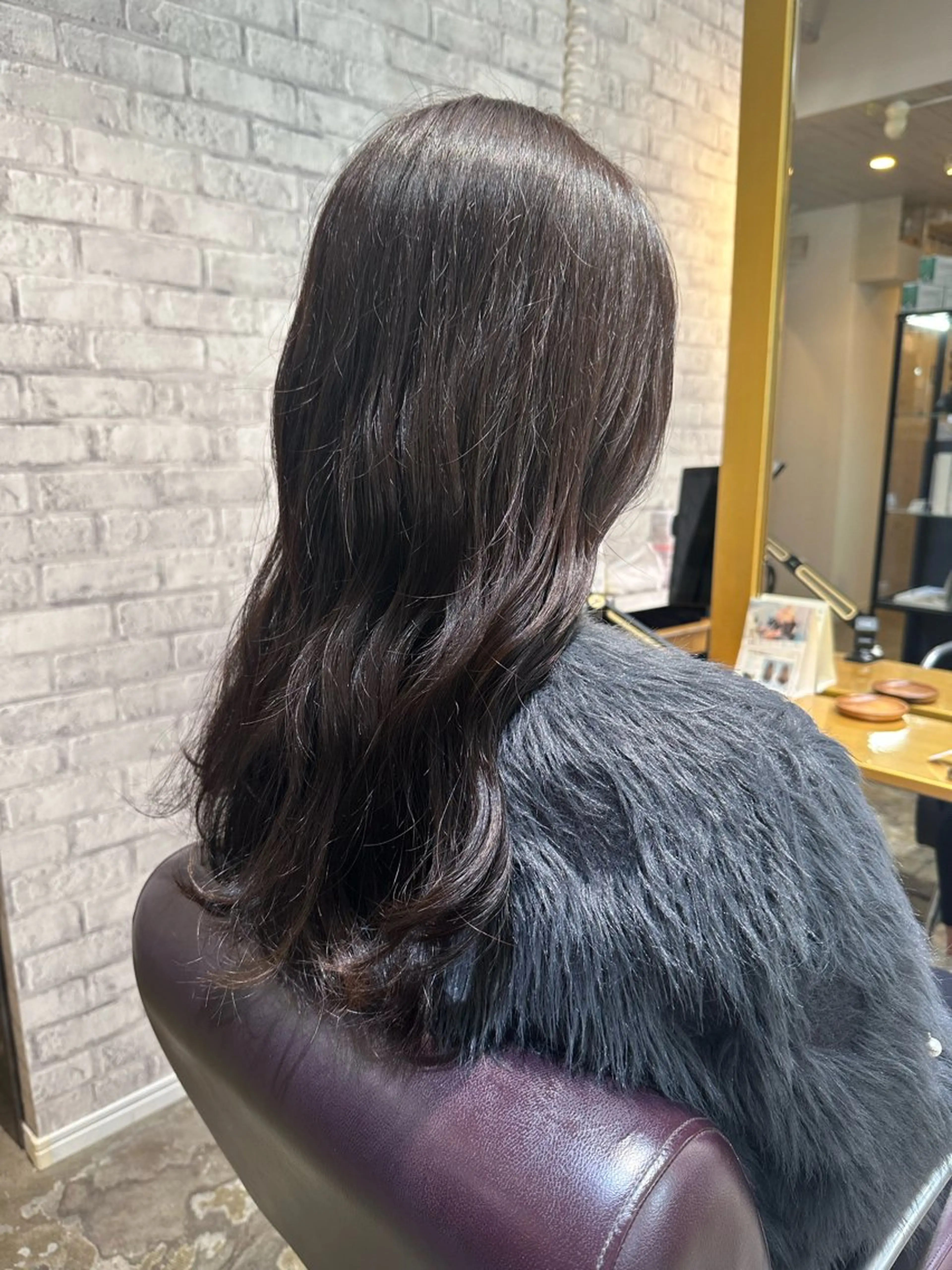 ロング カラー グレージュ カット ヘアカラー 心斎橋/レイヤー/ 艶カラー💖Sakiのヘアスタイル