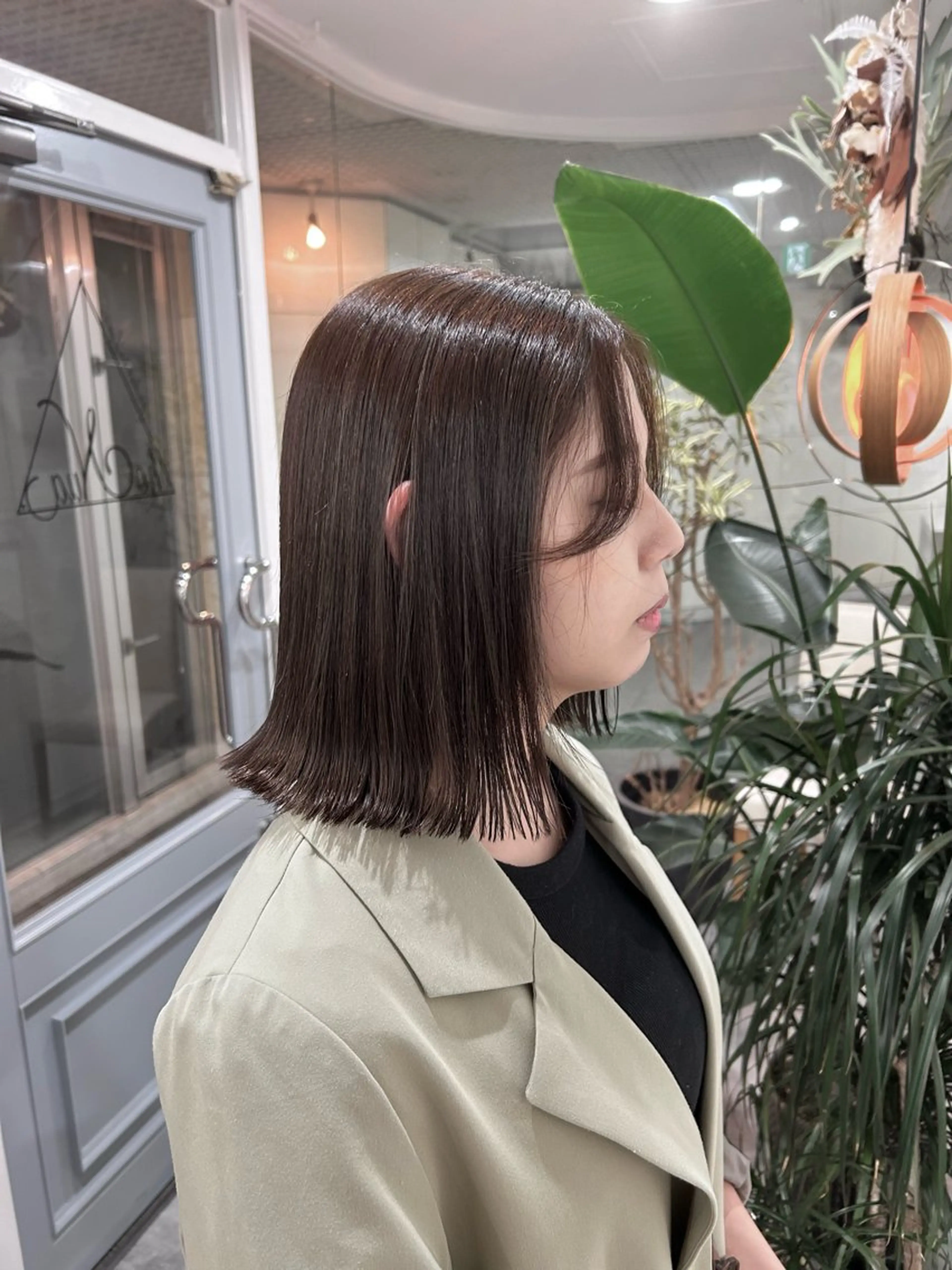 ミディアム カット ヘアカラー トリートメント 藤森結子/韓国ヘア/ パーソナルカラー診断のヘアスタイル