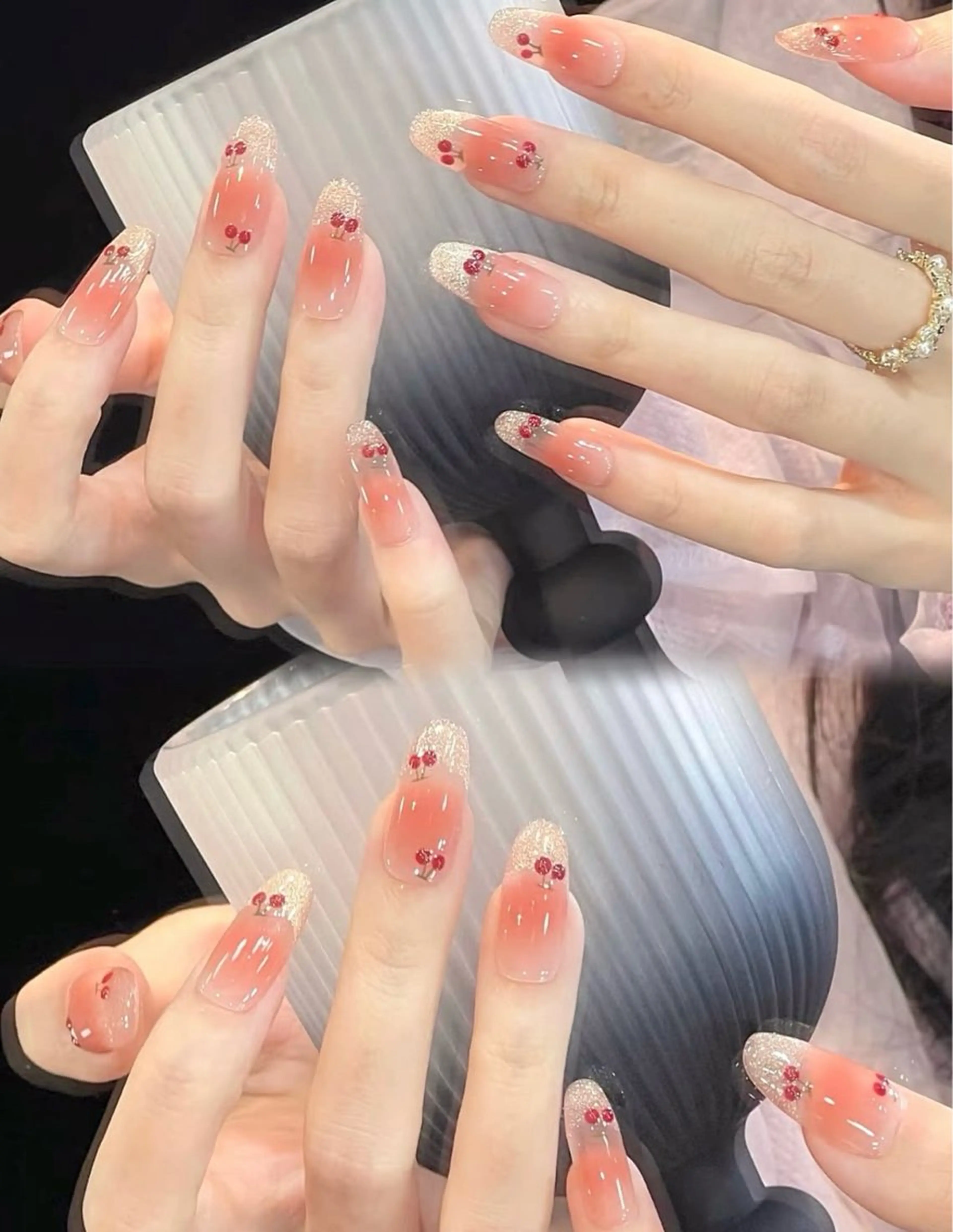 カラー グラデーションカラー ピンクカラー ハンドネイル AIN Nailのネイルデザイン