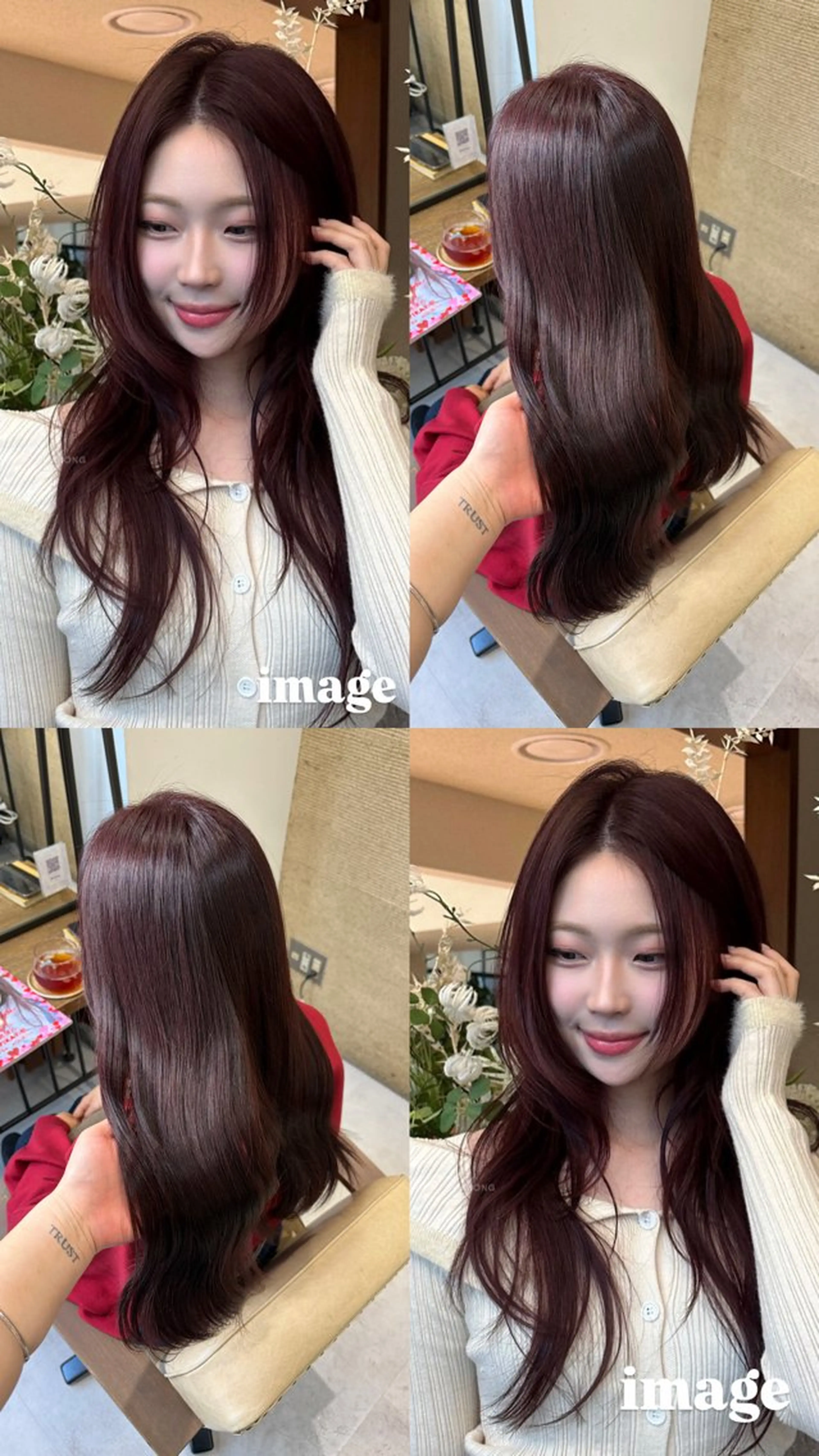 ロング カラー ブリーチ ラベンダーカラー ブリーチなしカラー ピンクカラー ピンクラベンダー ヘアカラー トリートメント Ouka/Wカラー/ 大人艶カラーのヘアスタイル