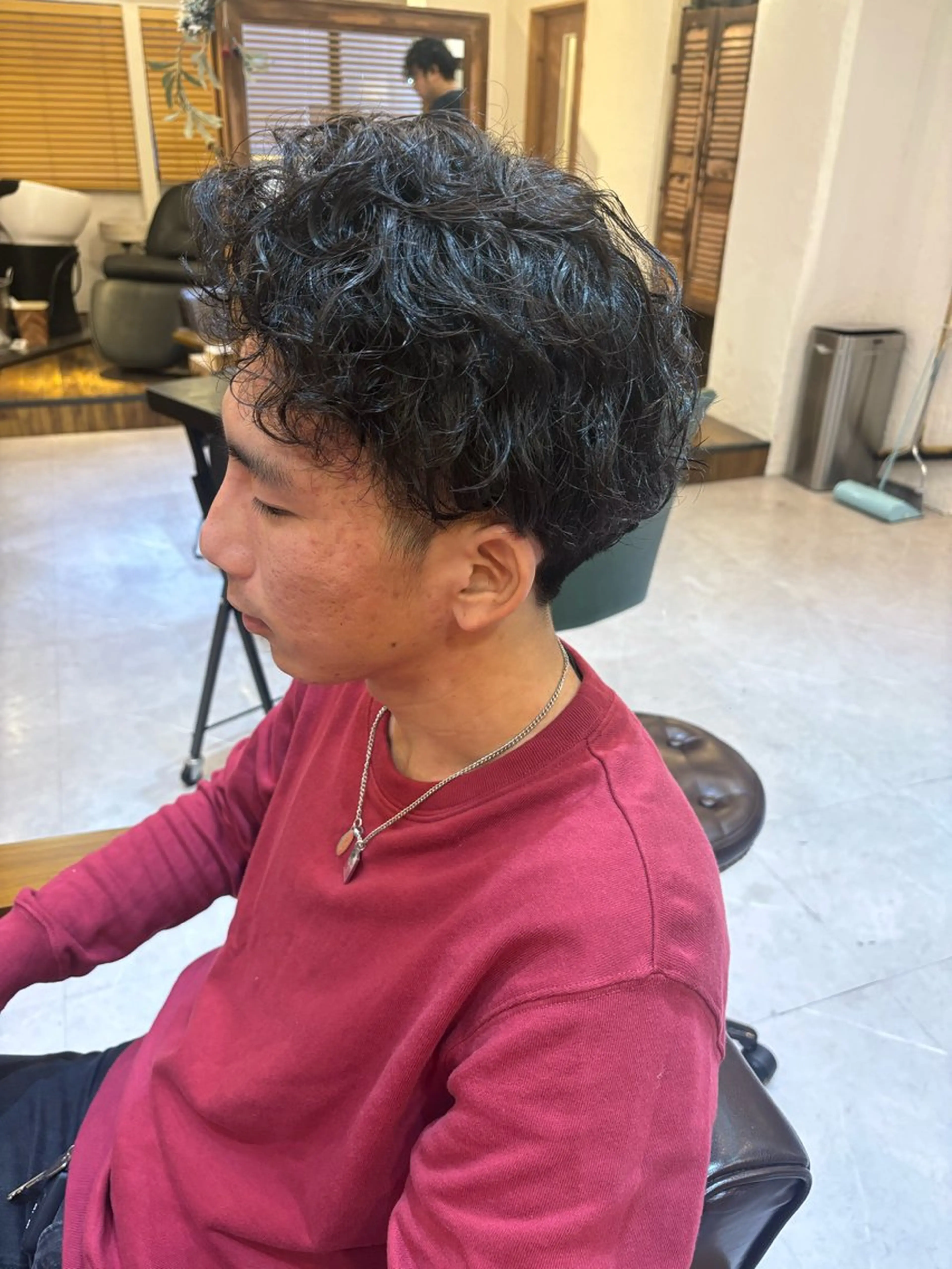 パーマ メンズ 宮本 玲那のヘアスタイル