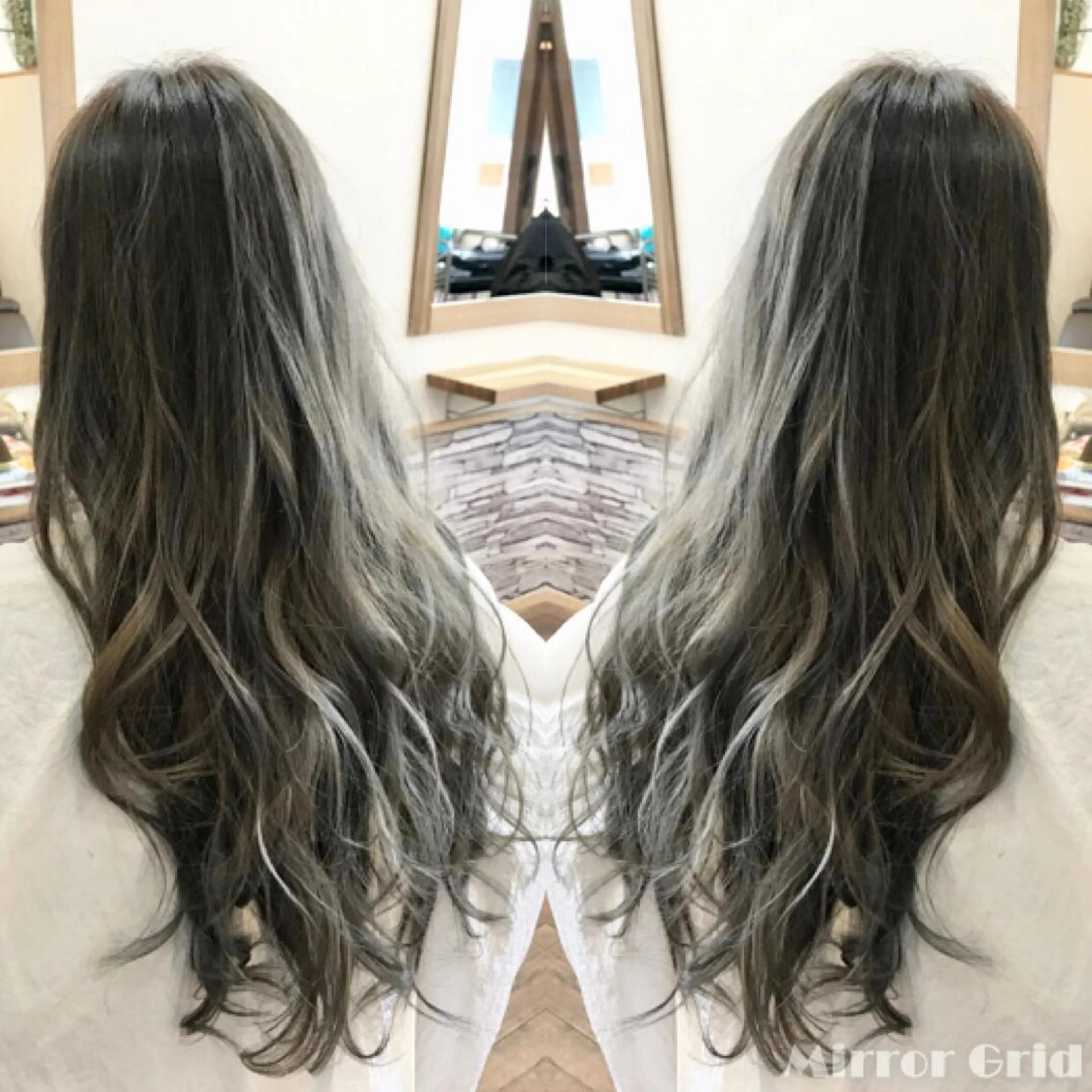 ロング カラー グレージュ N-plants 和泉中央店のヘアスタイル