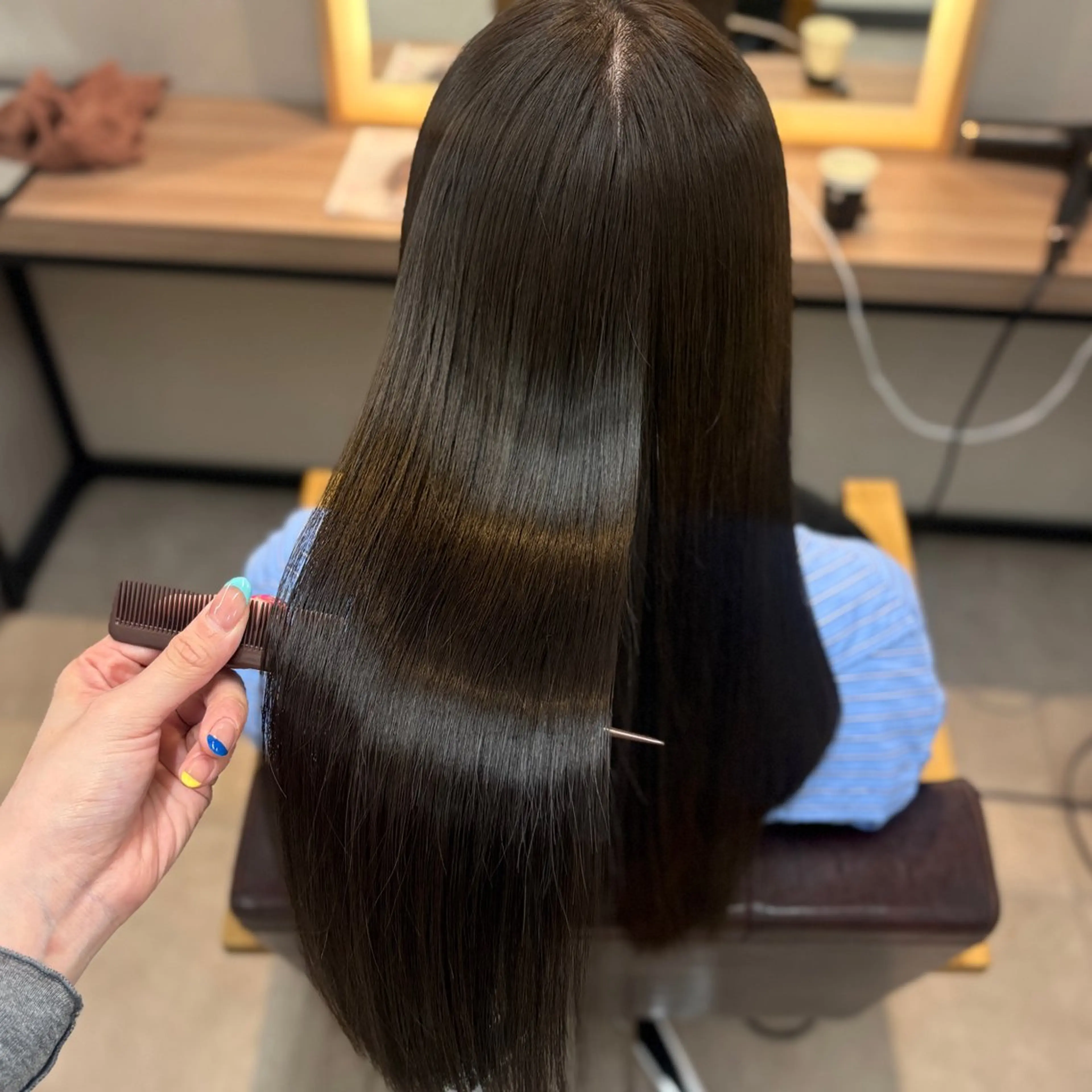 ロング カラー カット ヘアカラー トリートメント 髪質改善/縮毛矯正 💜COCORO💜のヘアスタイル