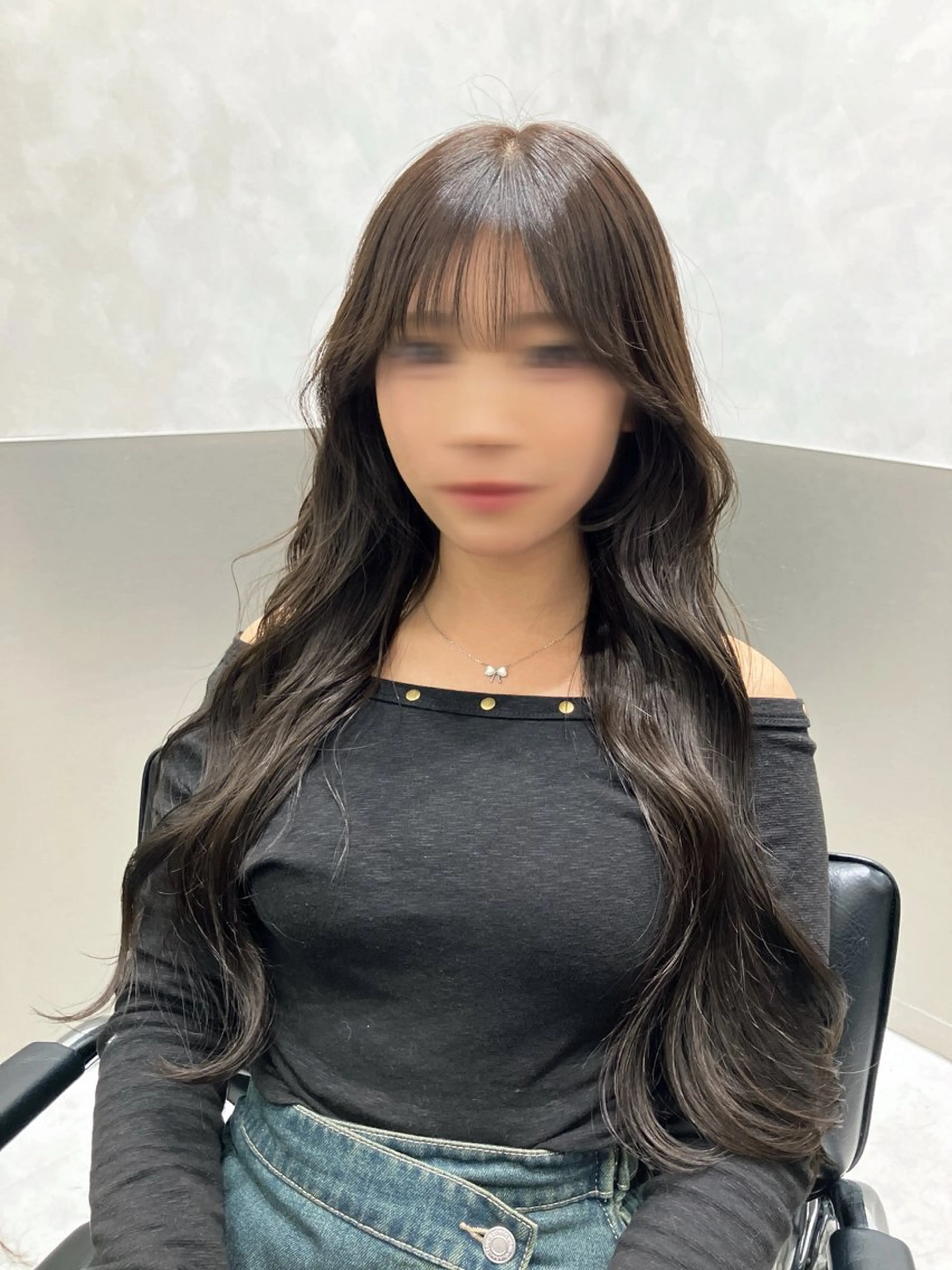 ロング カラー カット ヘアカラー トリートメント 💖ブリーチなし透明 感💖ASAHIのヘアスタイル