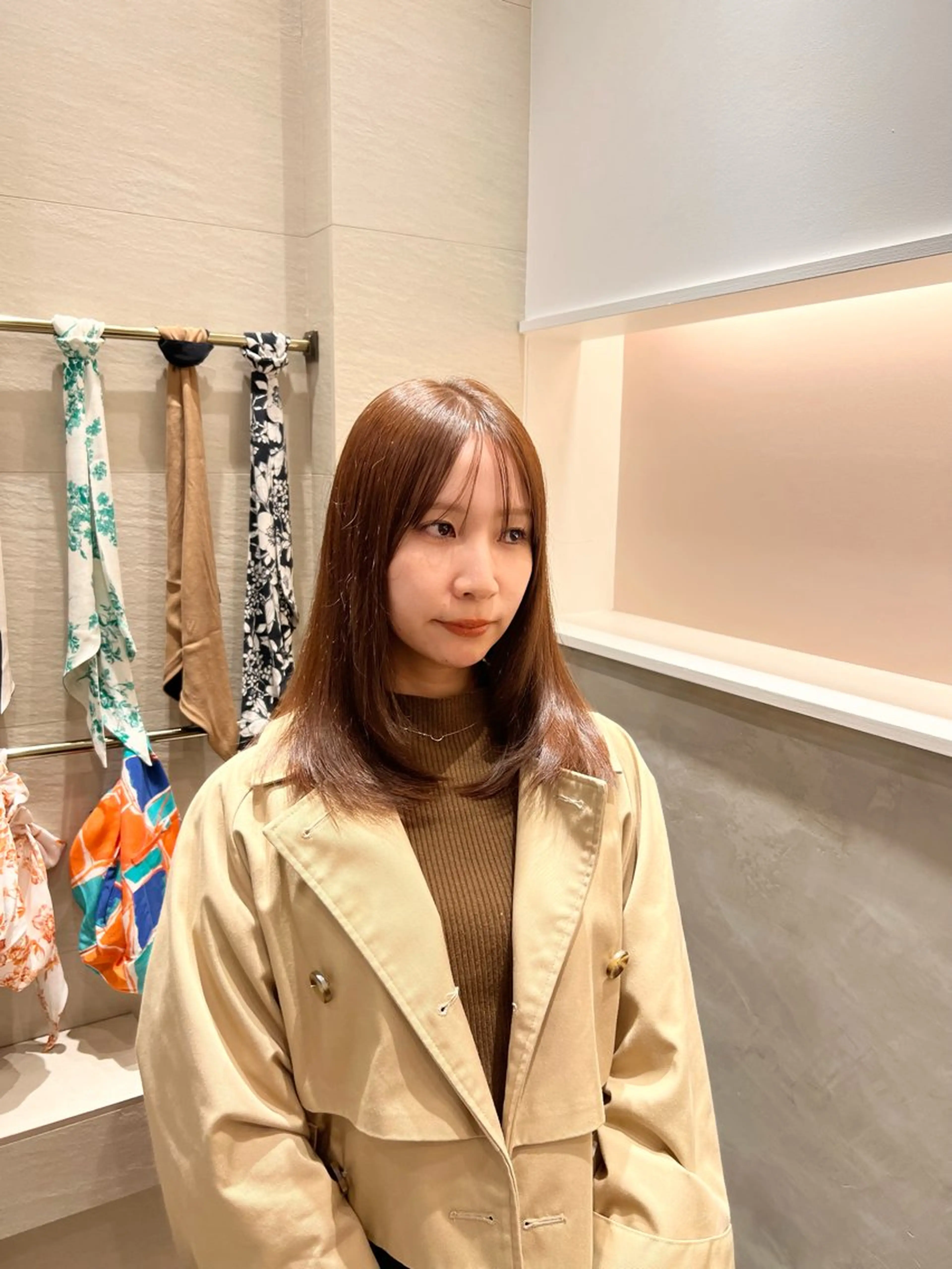 ロング カラー 透明感カラー ヘアカラー トリートメント 艶カラー/透明感 /ヒグチアオイのヘアスタイル