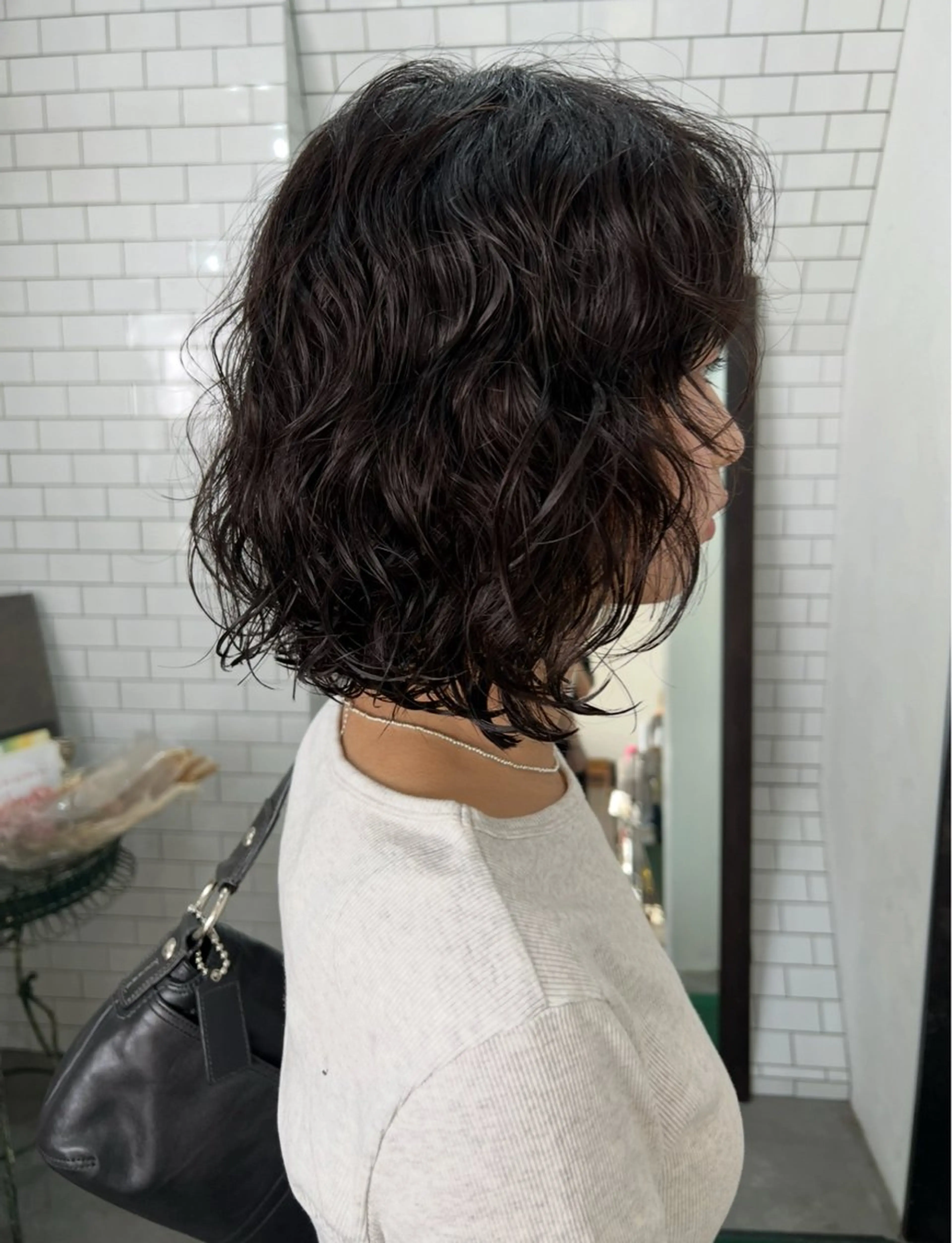 ショート カット パーマ 紙屋町ショート /ボブ　パーマ河内蓮のヘアスタイル