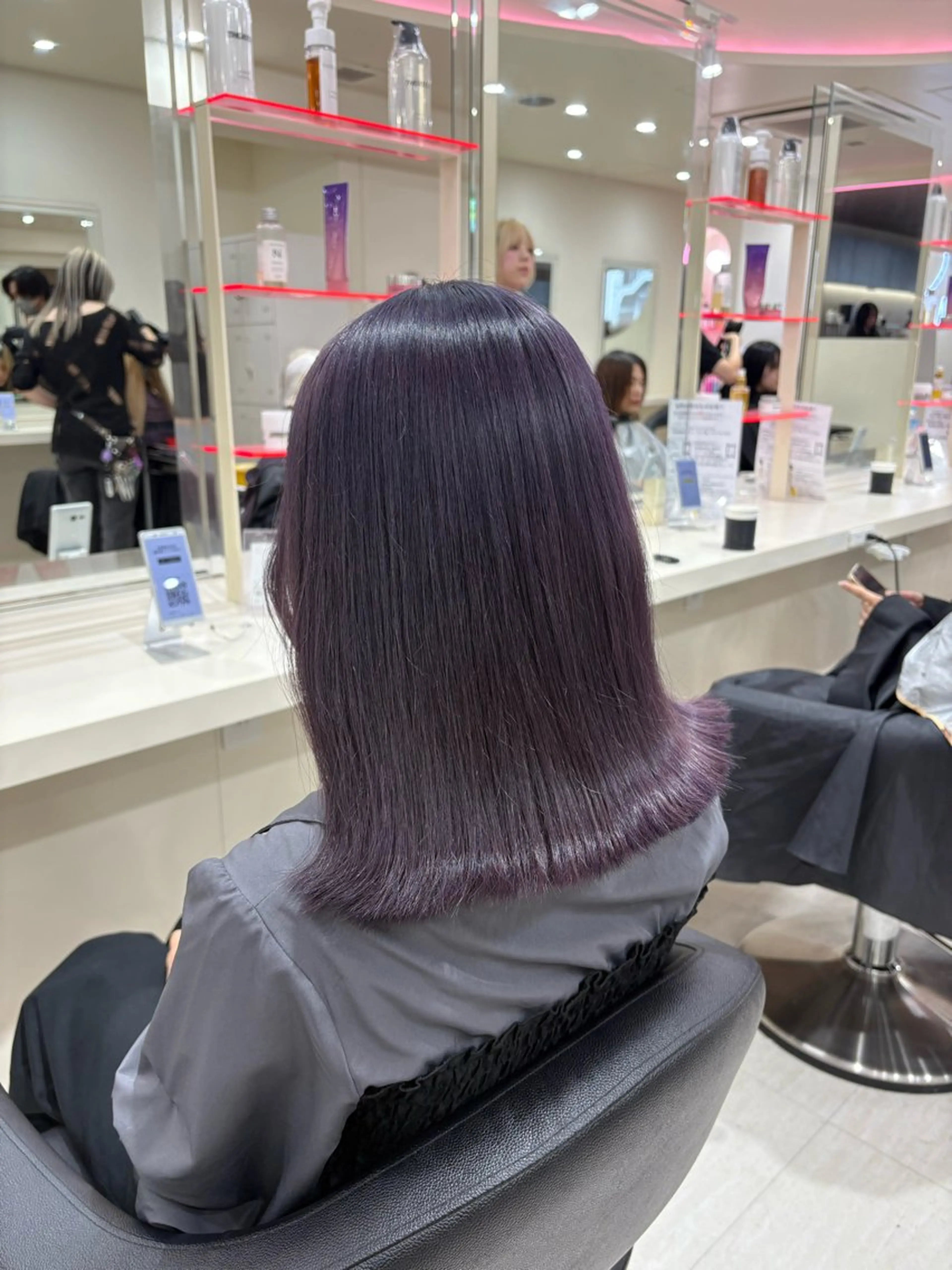 ミディアム カラー ヘアアレンジ ヘアカラー 💟RINNA 艶カラー💟のヘアスタイル