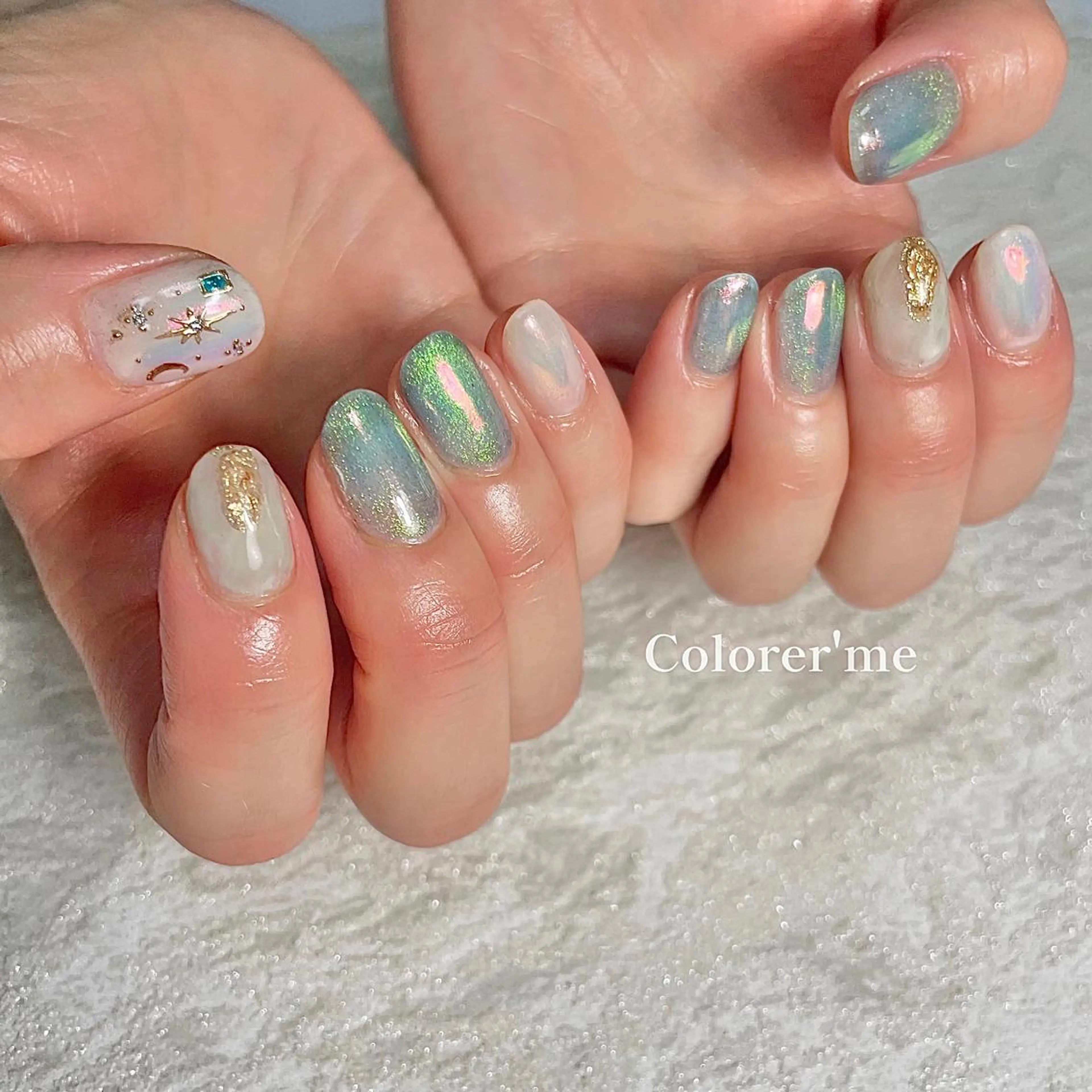 ネイル アートネイル 氷ネイル・うるうるネイル ニュアンスネイル Colorer'me クロレミーのネイルデザイン