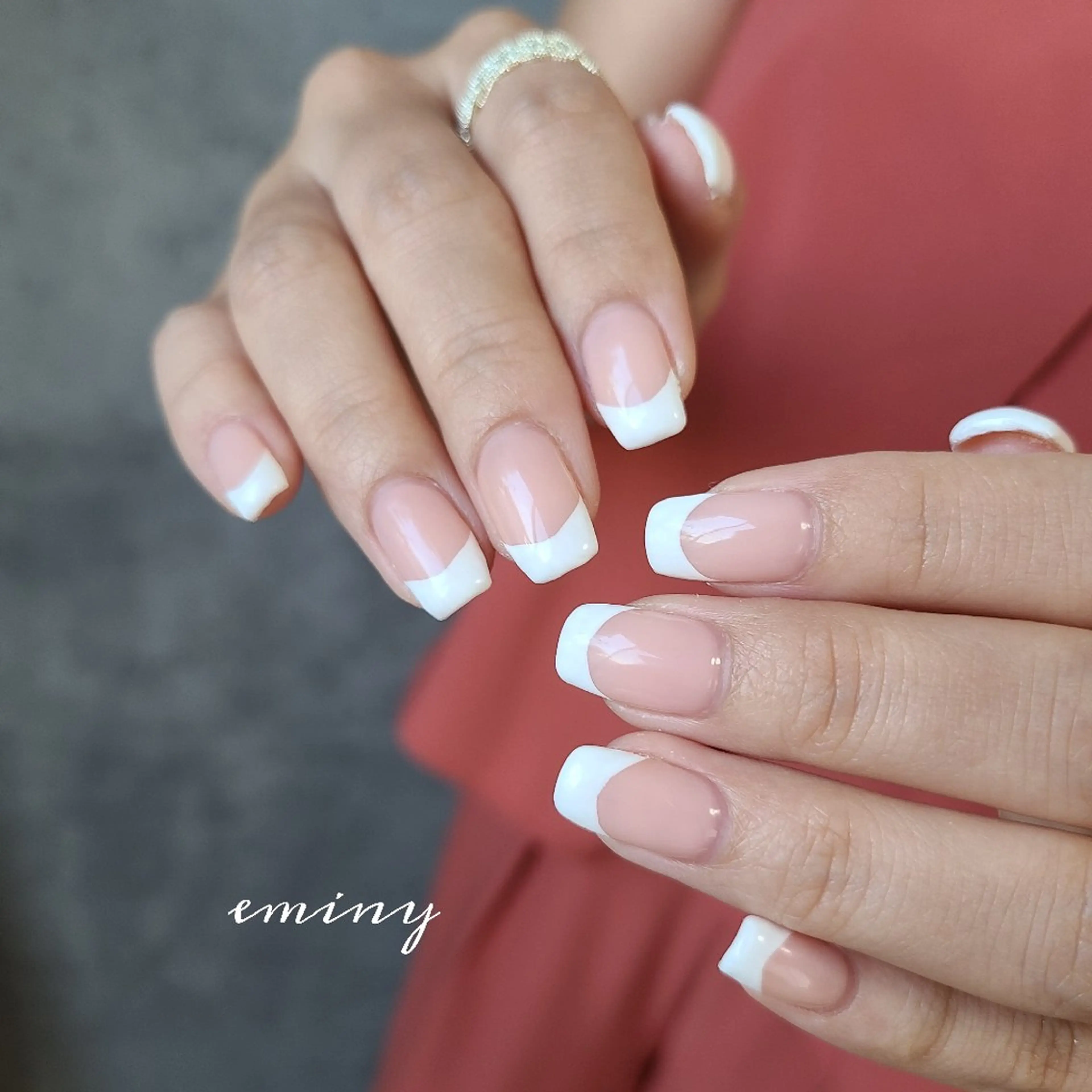 ネイル フレンチネイル オフィスネイル シンプルネイル ハンドネイル nail salon  eminyのネイルデザイン