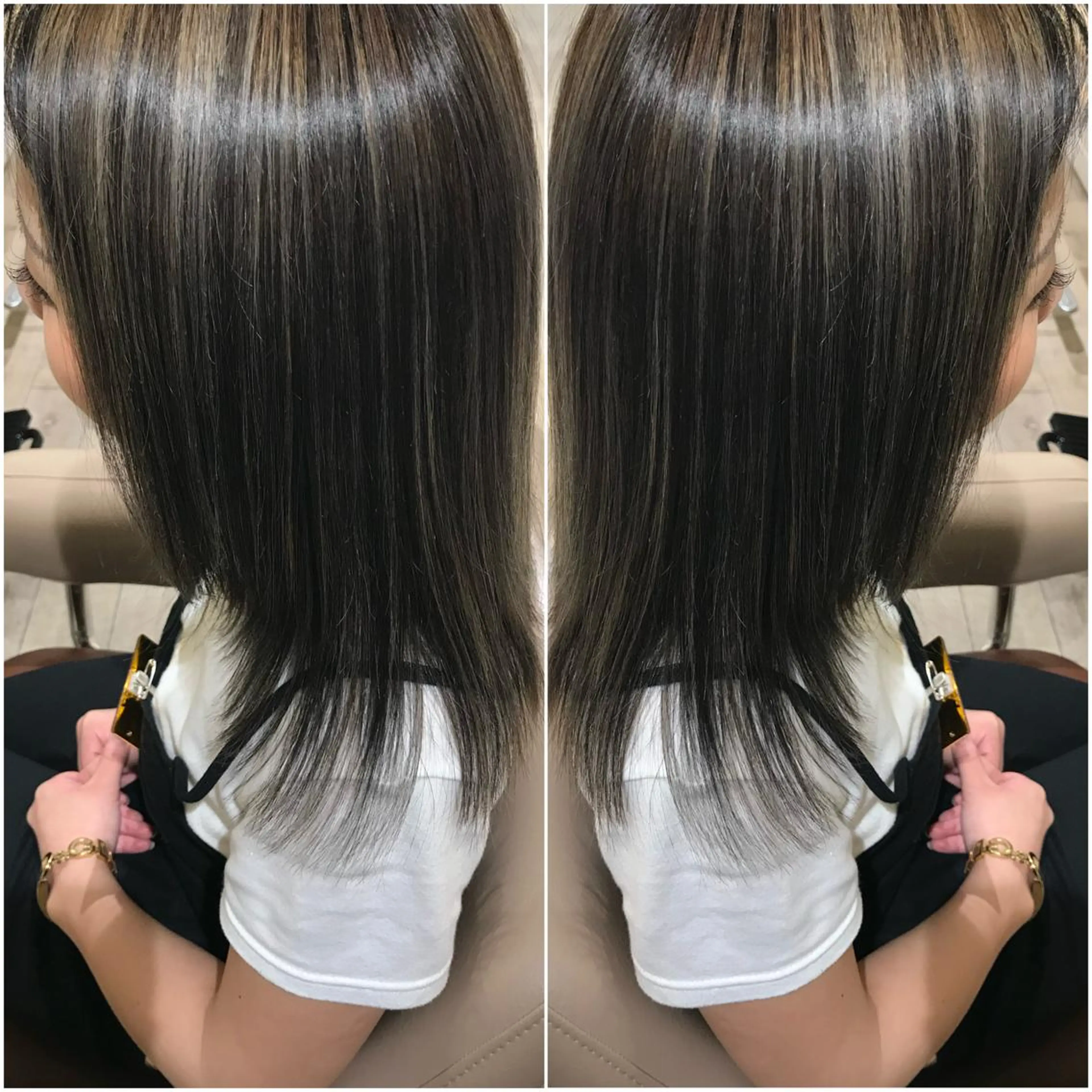 ミディアム カラー 全席個室　暖色カラー Zina松園優香🌸のヘアスタイル