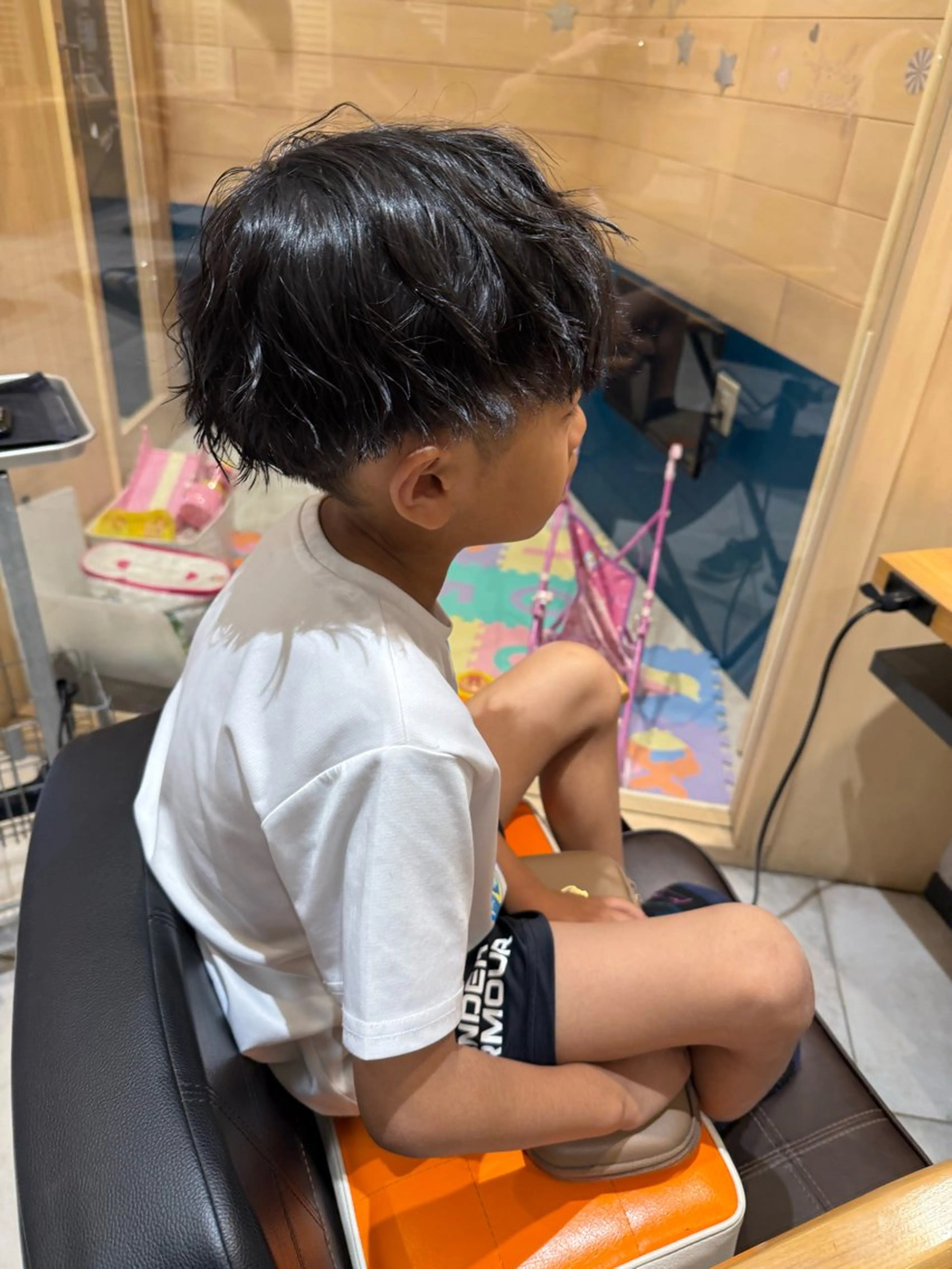 ショート パーマ メンズ キッズ カラー特化美容師🩷 マインのヘアスタイル