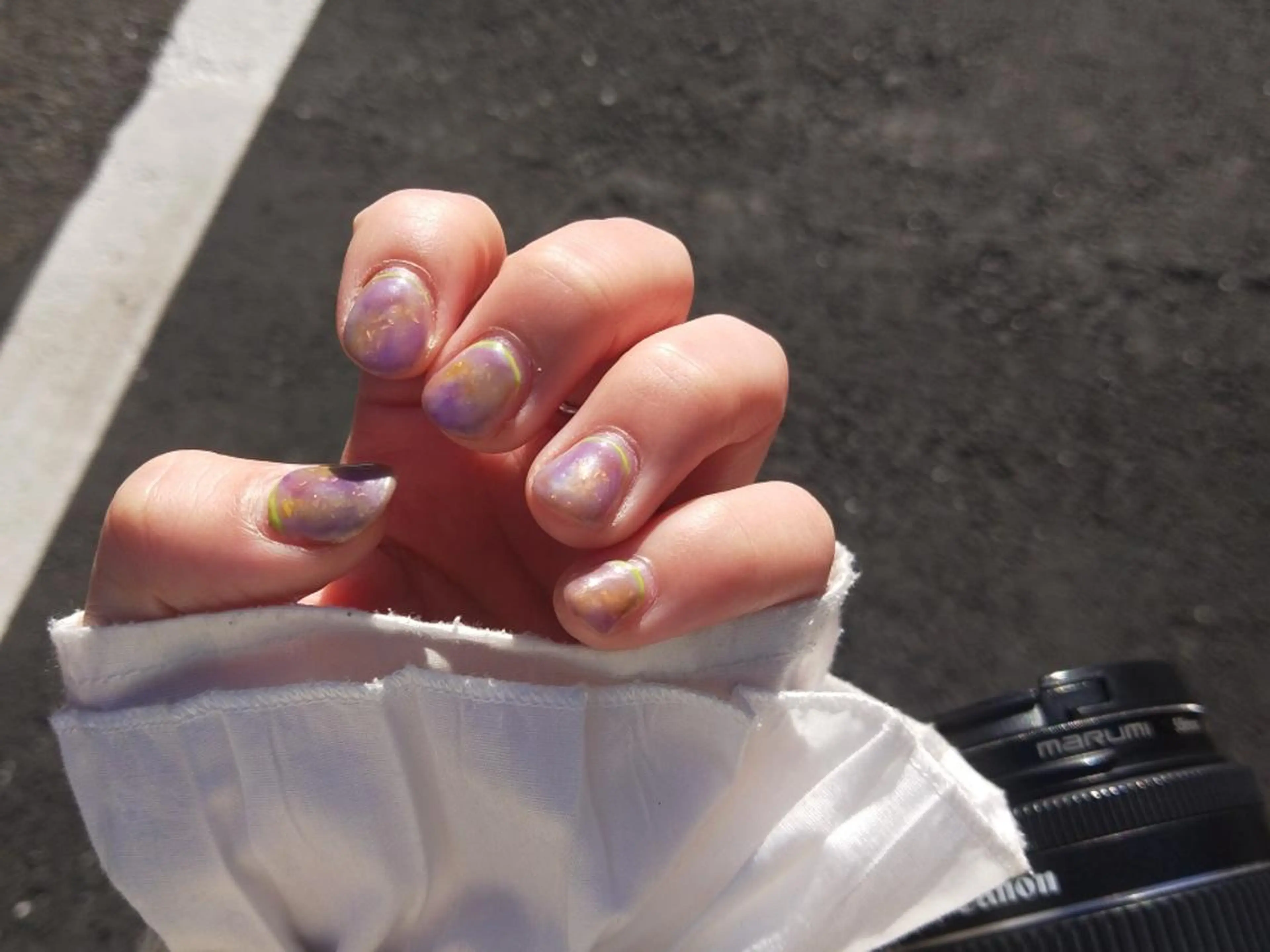 ネイル ハンドネイル ハンドケア R'well所属・はばすみれ🎀ﾈｲﾙ 光ﾌｪｲｼｬﾙ ﾍｱのネイルデザイン
