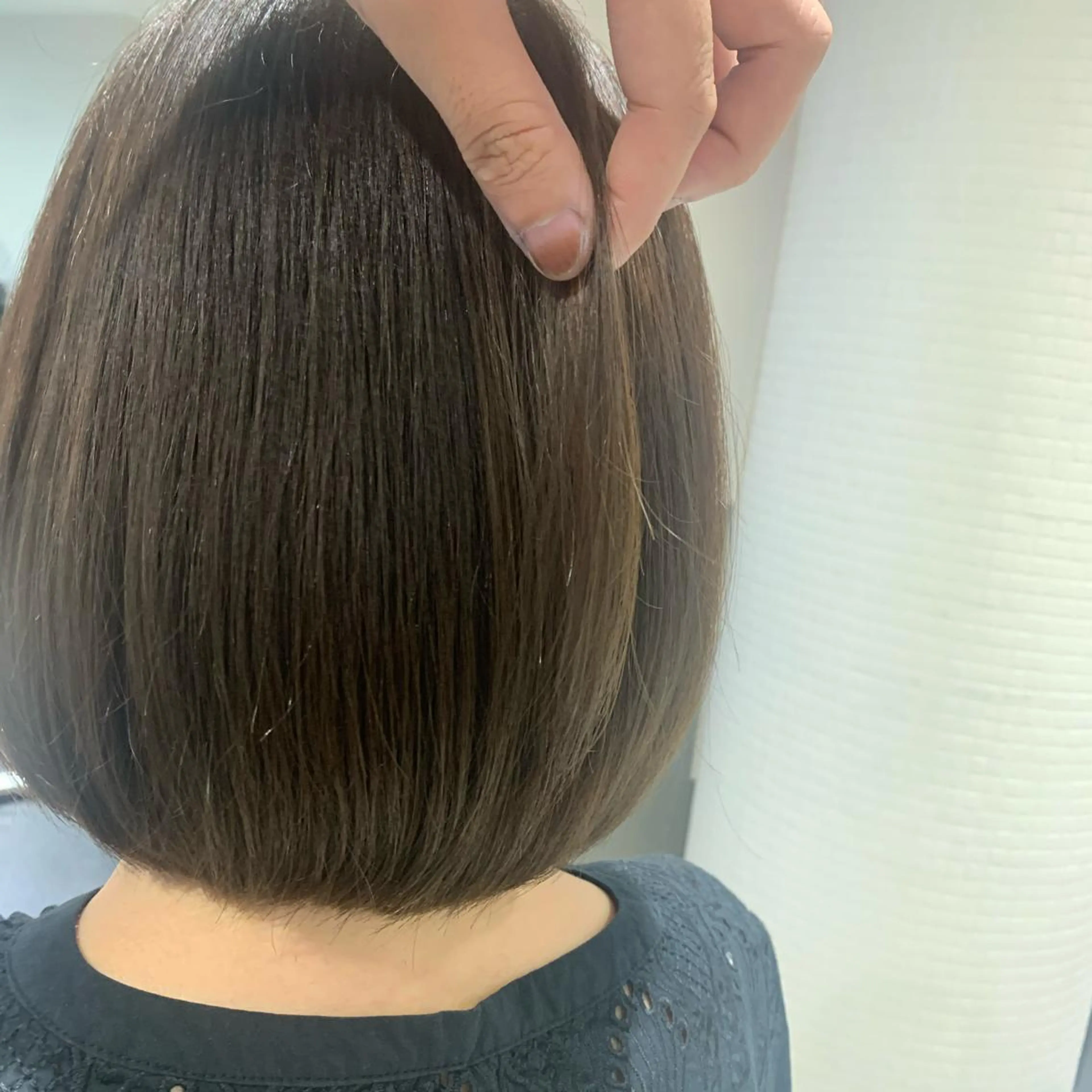 ミディアム カラー グレージュ 髪質改善専門店 Lucasのヘアスタイル