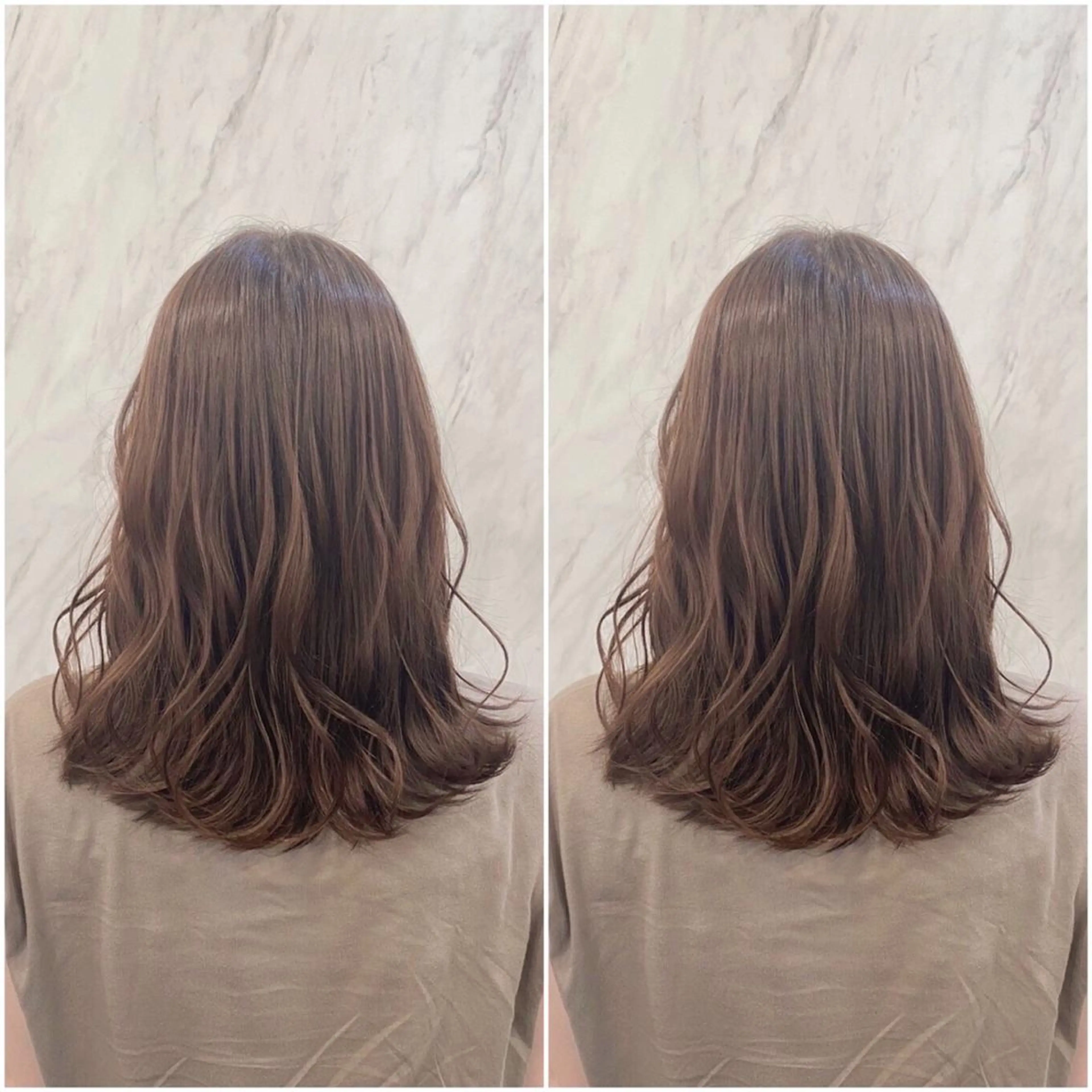 ミディアム カット ヘアカラー roygbiv ✨髪質改善✨美髪✨のヘアスタイル