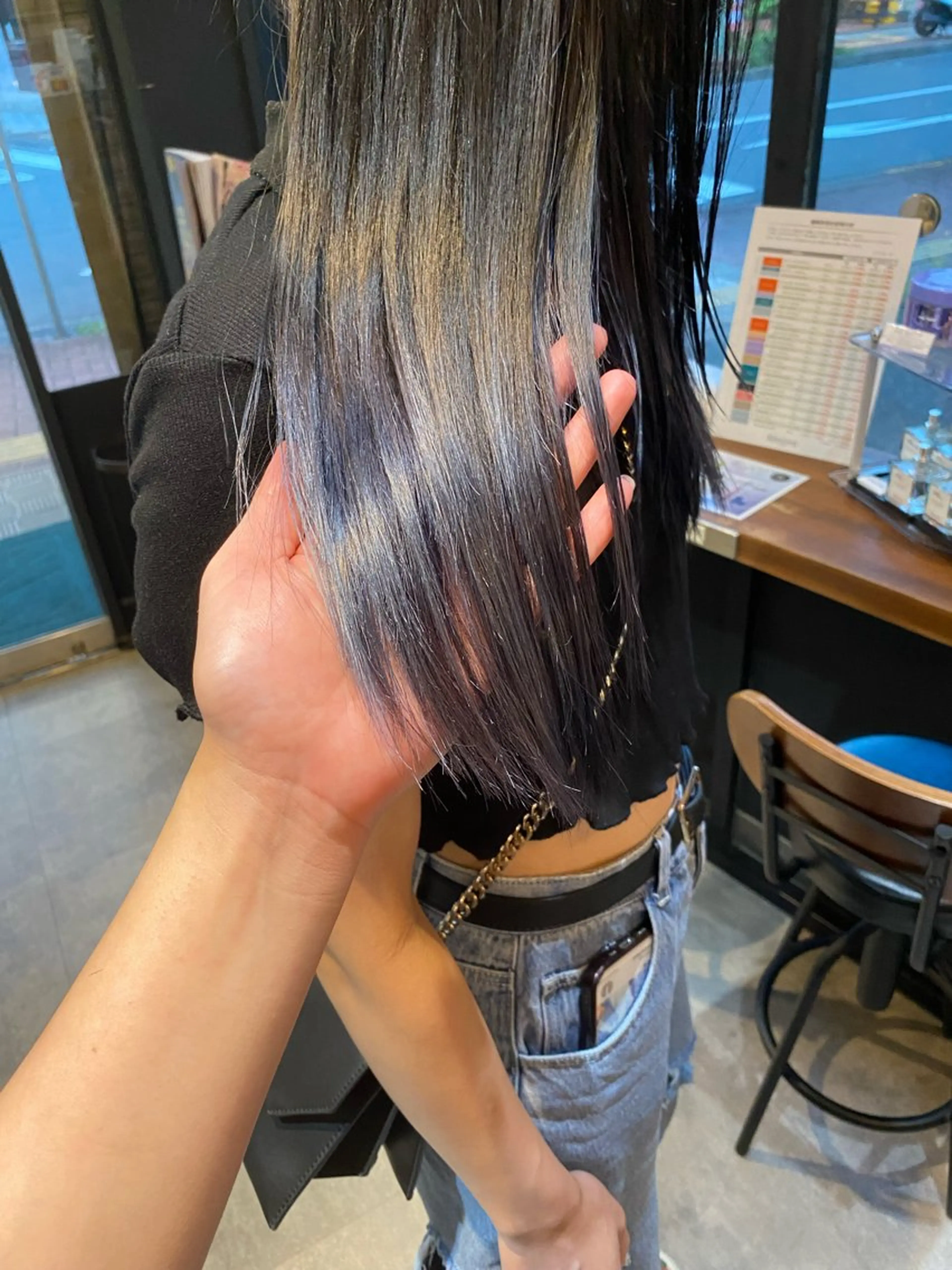 ロング カラー グラデーションカラー パープルカラー シルバー ヘアカラー トリートメント 🫧透明感カラー 🫧 ジルバ清水南海のヘアスタイル