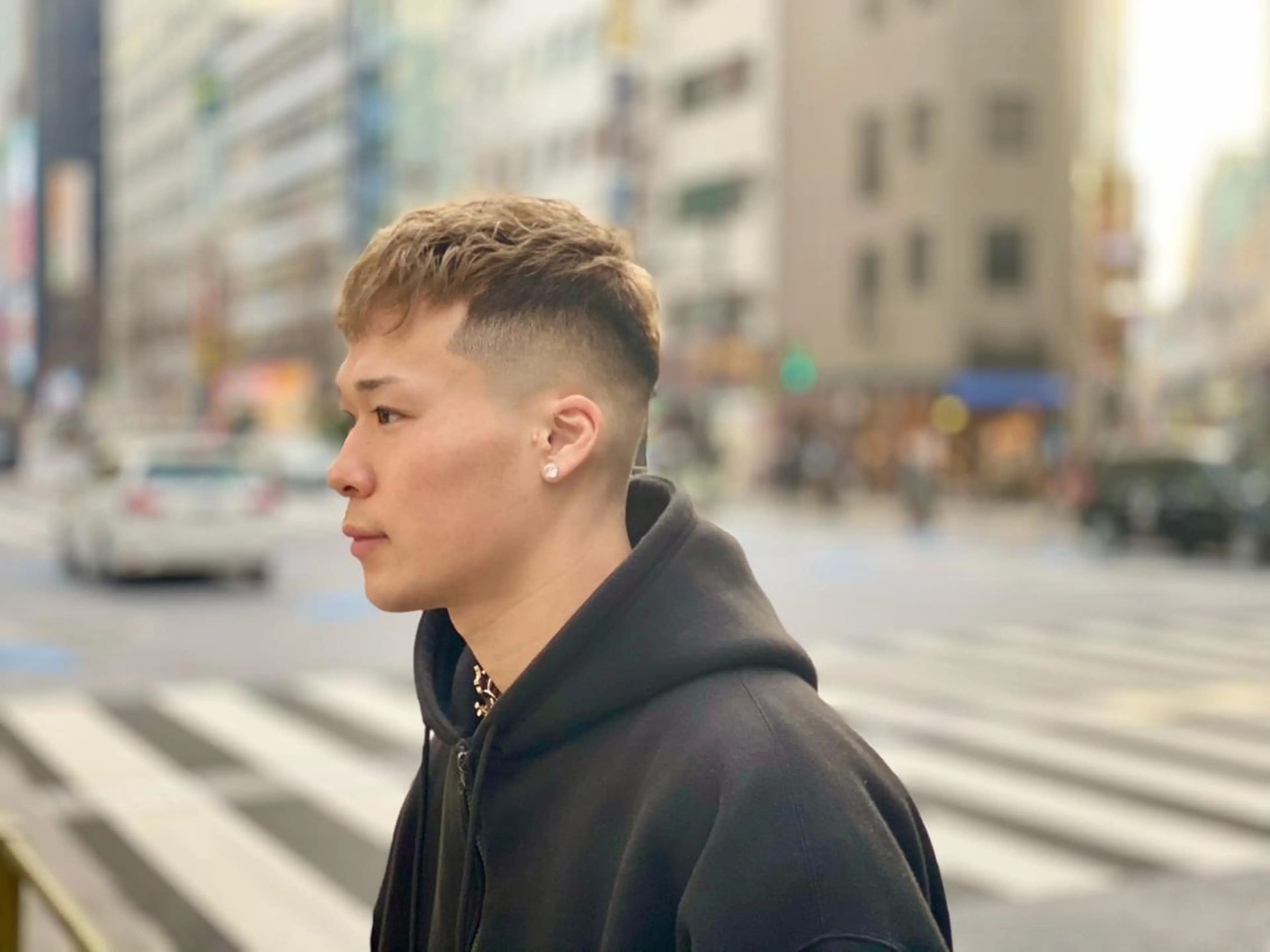 ショート カラー メンズ 竹林 烈のヘアスタイル