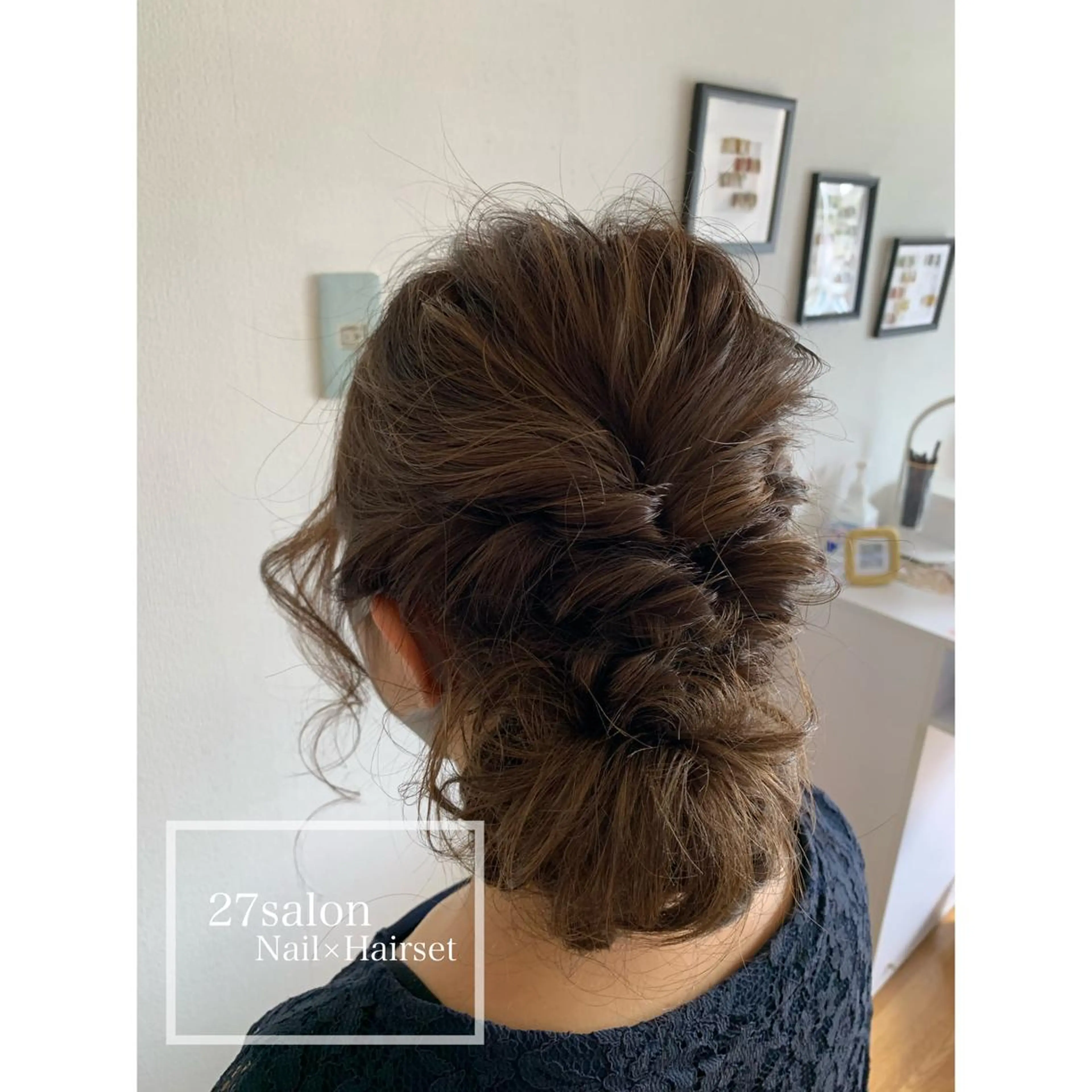 ヘアアレンジ 結婚式・ブライダル 入学式 卒業式のヘアスタイル ヘアセット 27salon yuinaのネイルデザイン