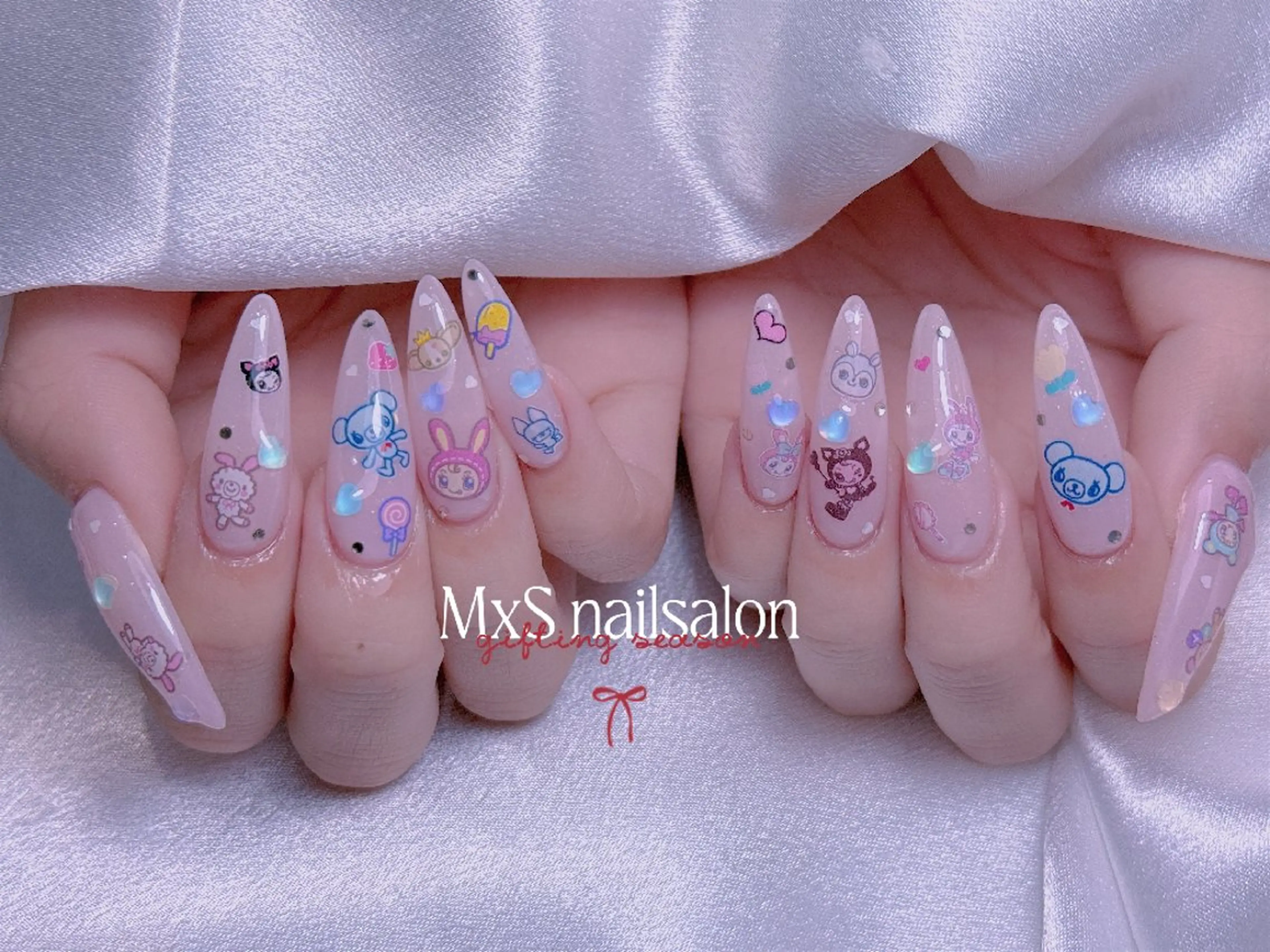 ネイル ジェルネイル マグネットネイル パラジェル 春ネイル ワンホンネイル ハンドネイル M×S Nail みなのネイルデザイン
