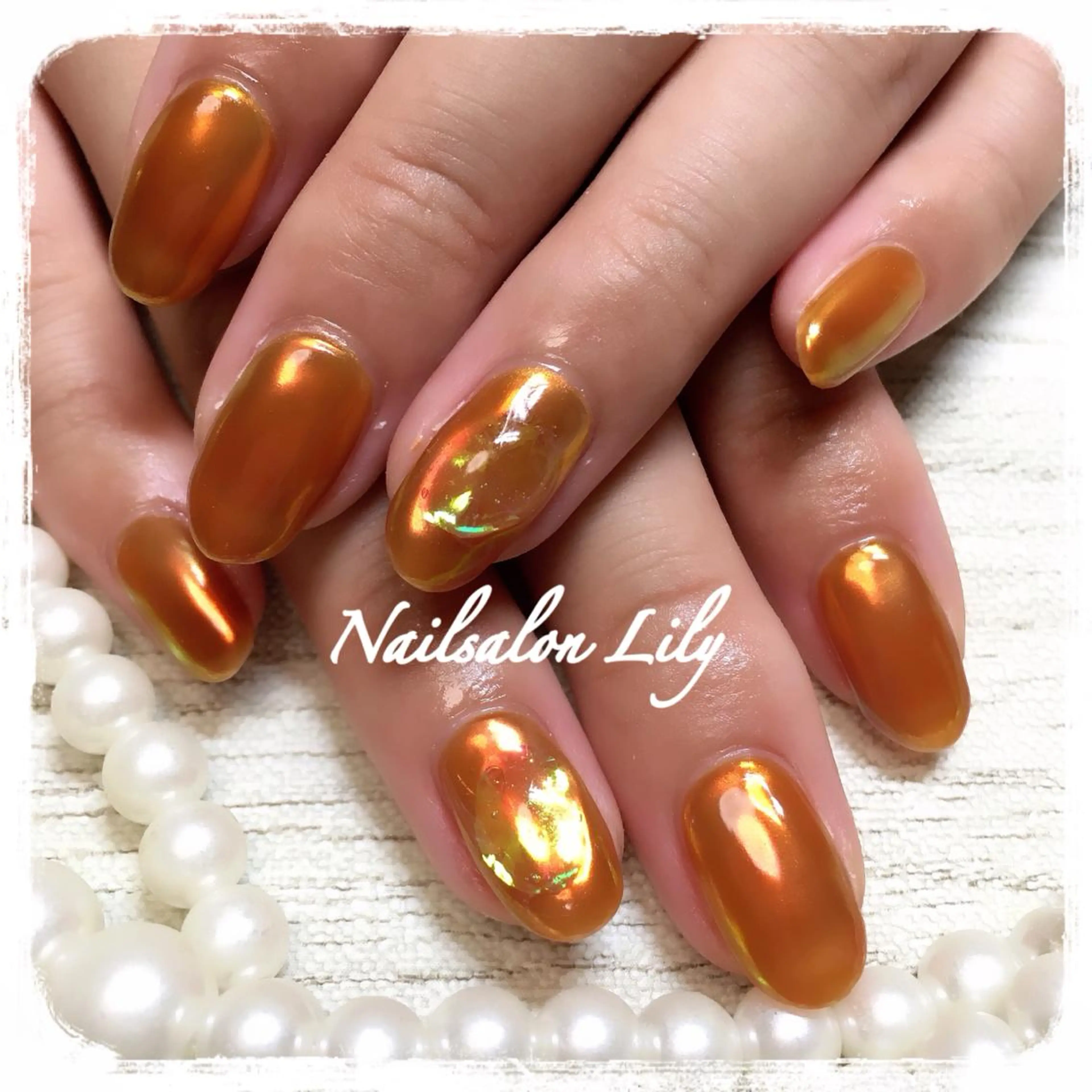 ネイル オーロラネイル ハンドネイル Lily*nail 🌻Mii🌻のネイルデザイン