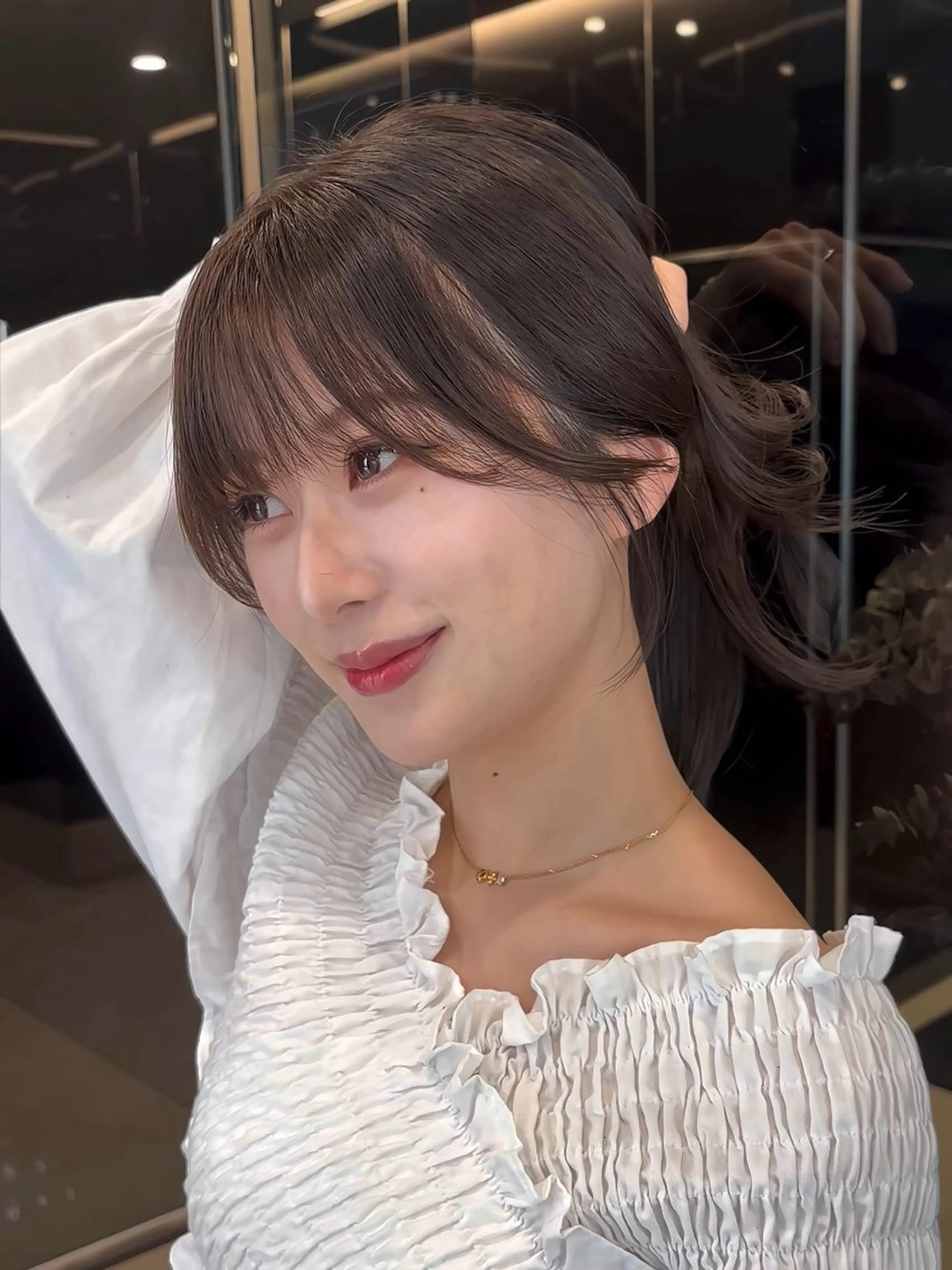 ミディアム 似合わせカット 迫留由弥のヘアスタイル