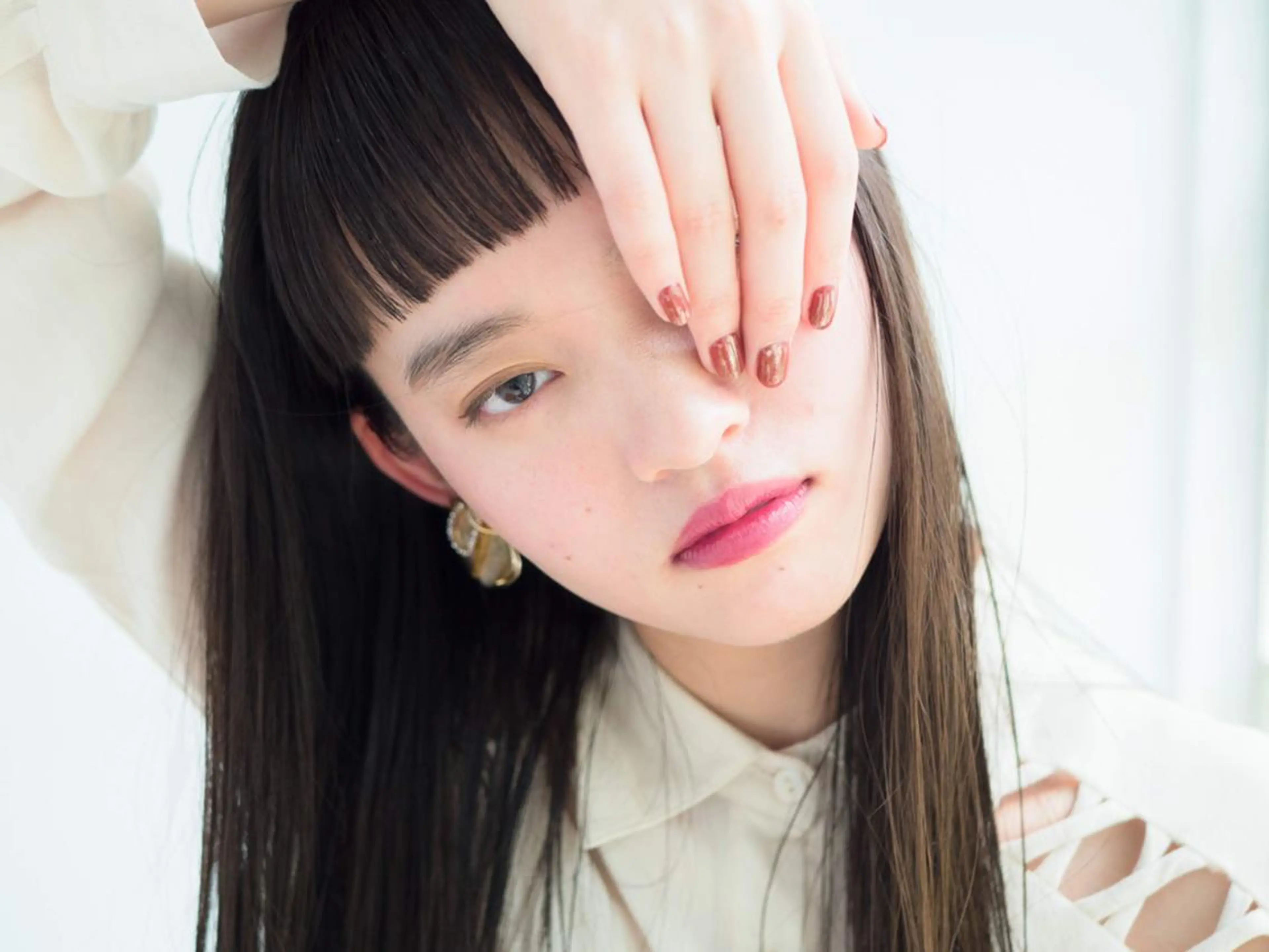 ミディアム カラー パーマ マツエク・マツパ 付け放題 ナチュラル シルク エクステ 水口 英里のヘアスタイル