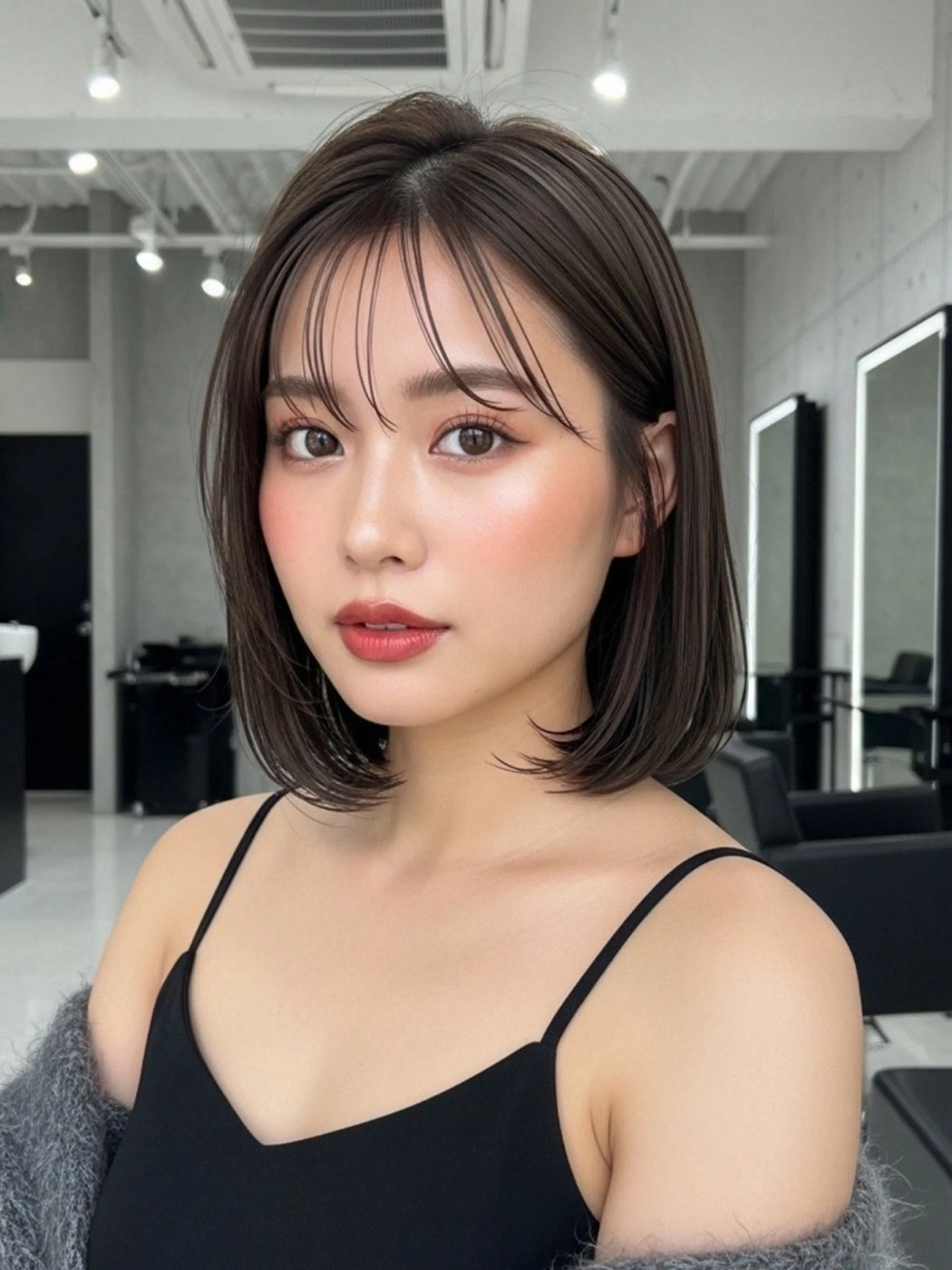 ミディアム 似合わせボブ✖️ 韓国レイヤー✨小関のヘアスタイル