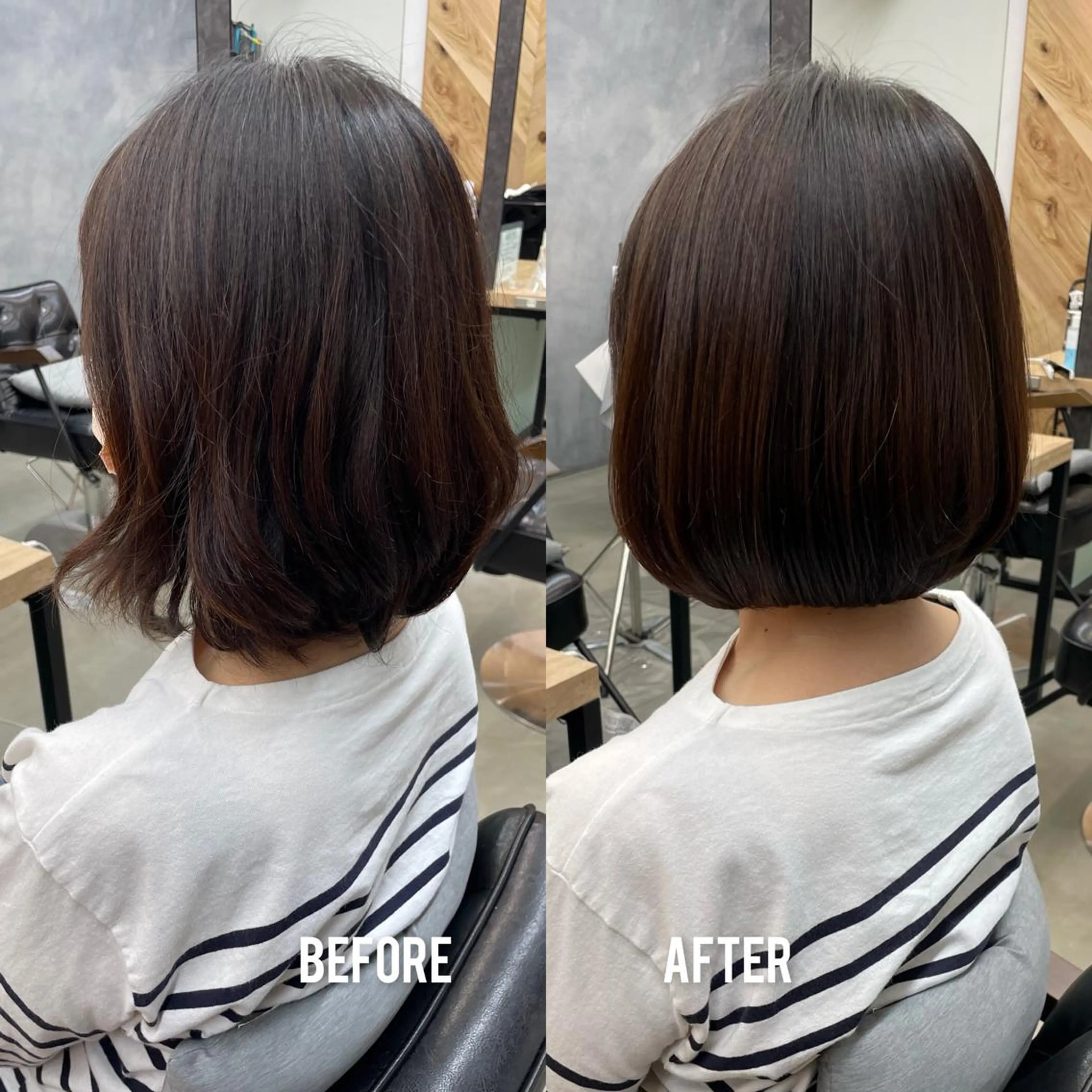 ミディアム ショートボブ ボブ 黒田 優衣のヘアスタイル