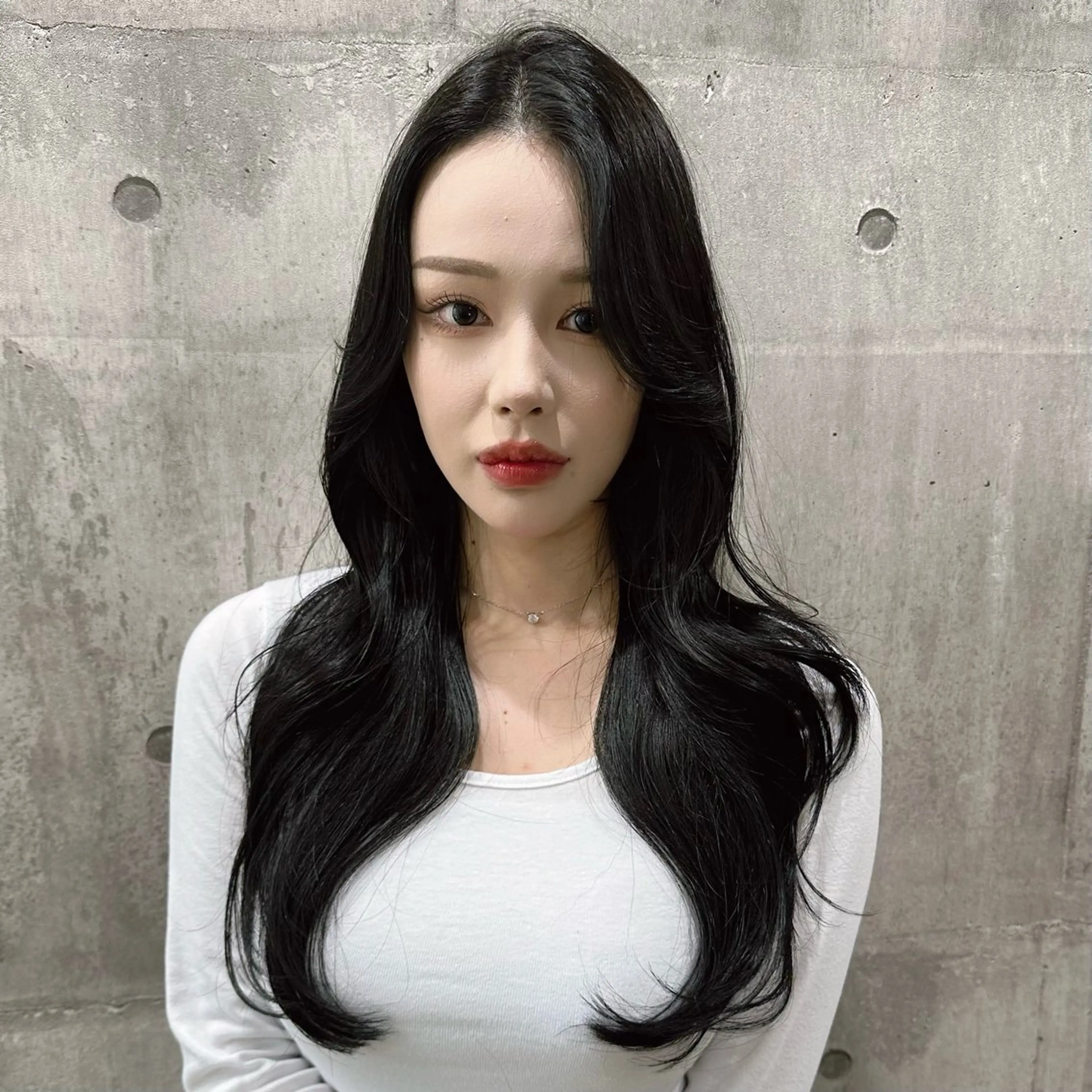 ロング ロングレイヤー くびれヘア 髪質改善 ヨシンモリ 韓国風ヘア 韓国𝐻𝑎𝑖𝑟 🇰🇷🖤ハラのヘアスタイル