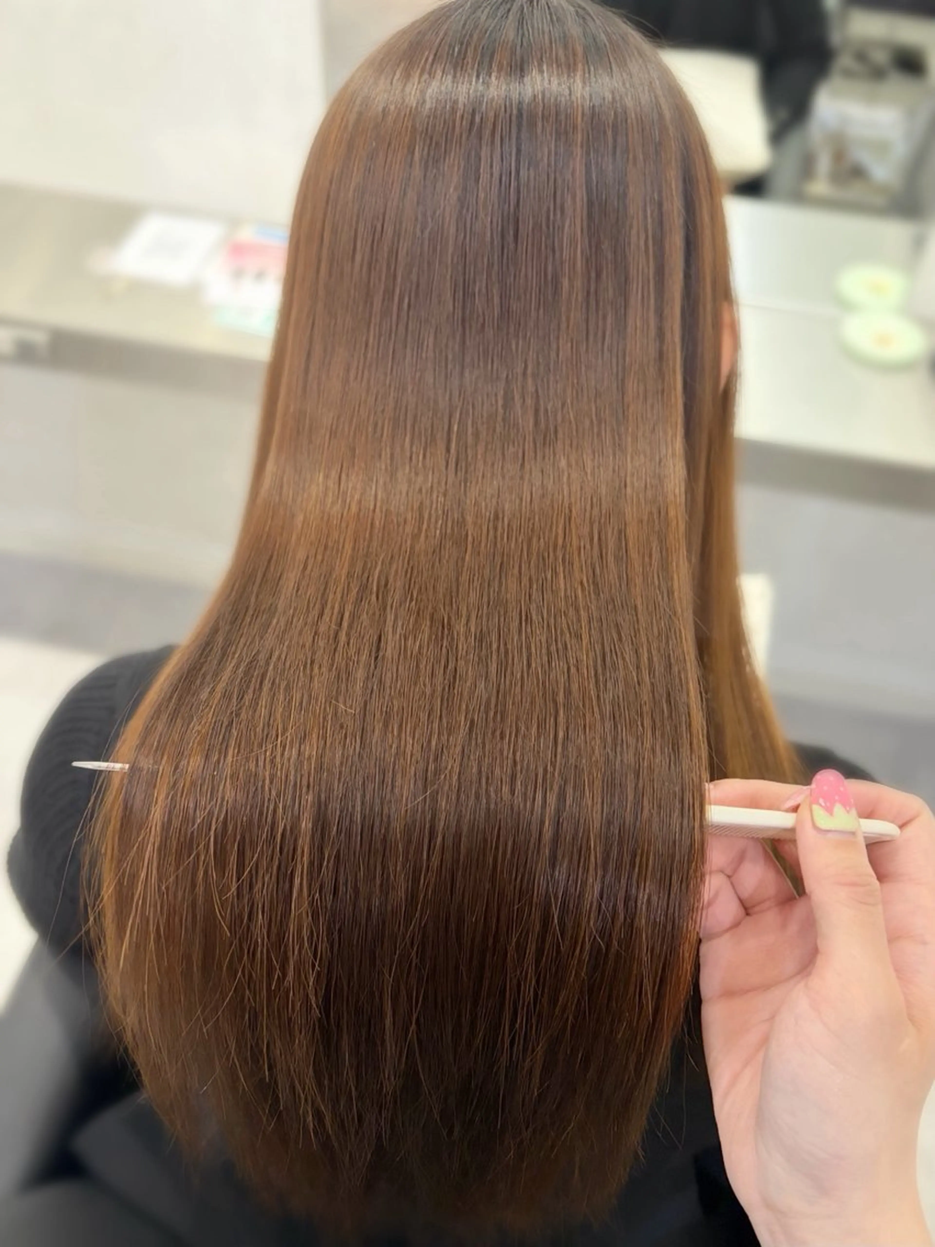 ロング 縮毛矯正 縮毛矯正 🫧縮毛矯正支持率 No.1 ほのか🫧のヘアスタイル