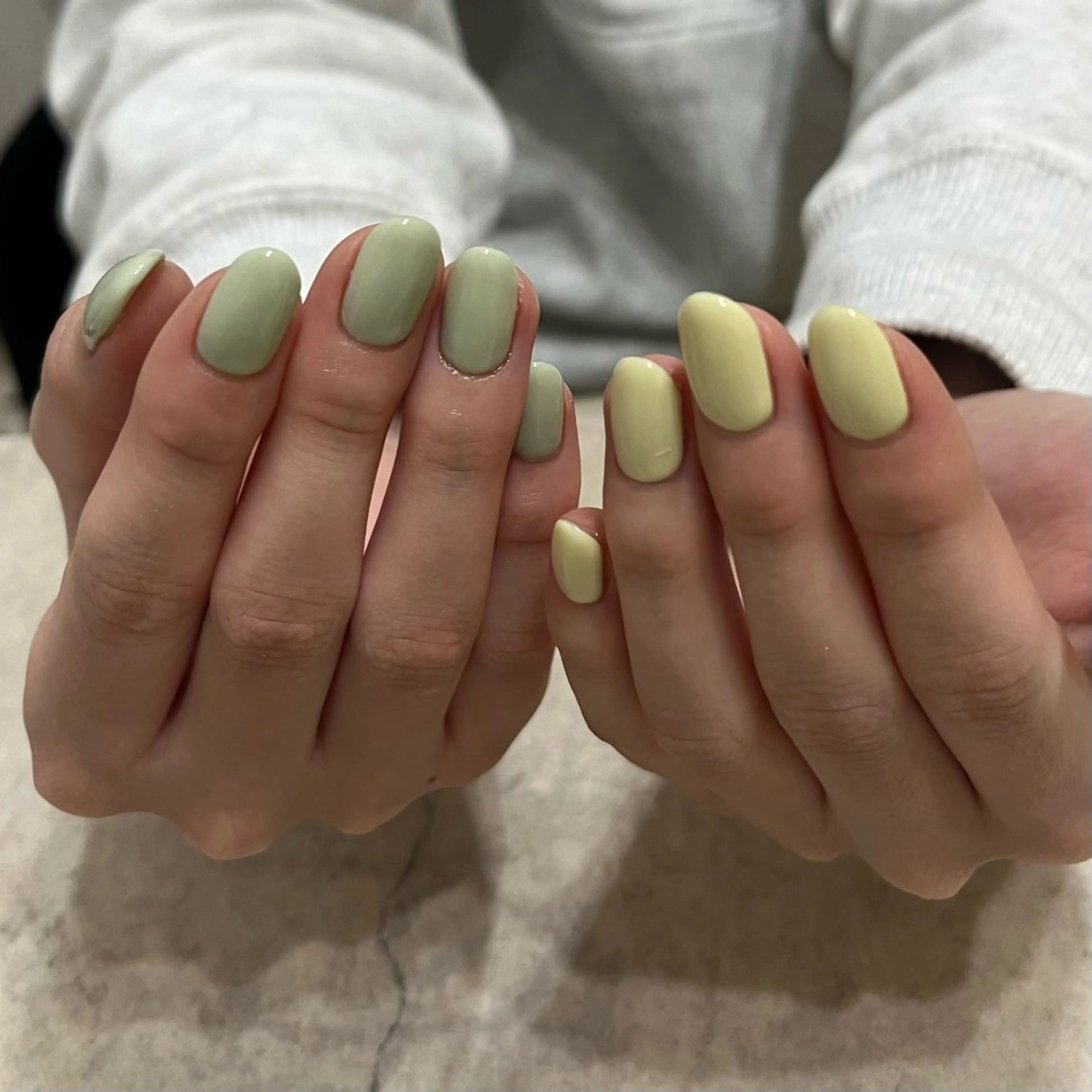 ネイル グリーン ハンドネイル vegh.所属・vegh. nail/阿波座のネイルデザイン