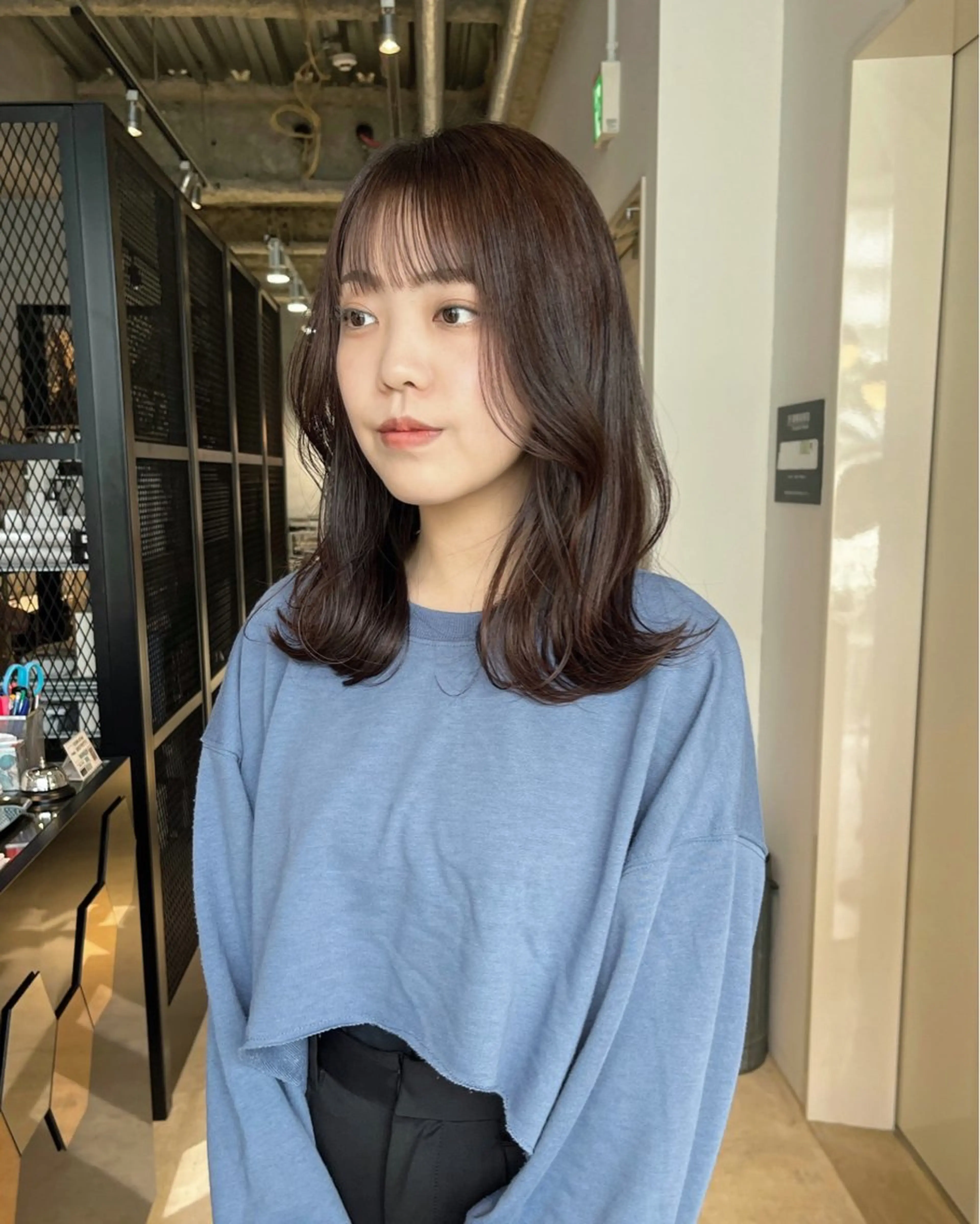 ミディアム かわい りほのヘアスタイル