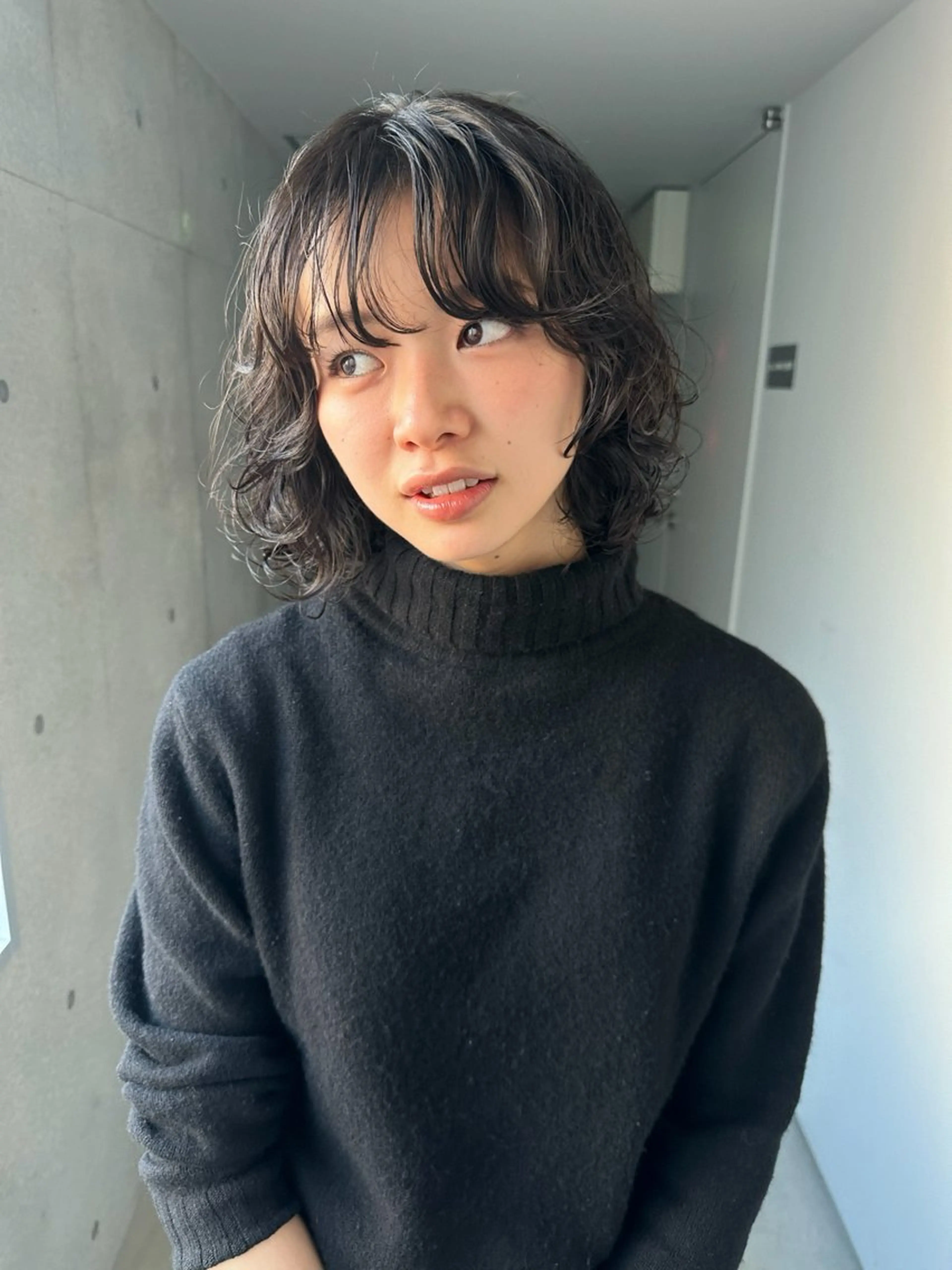 ミディアム パーマ カット パーマ お悩み解決パーマ hana🩰のヘアスタイル