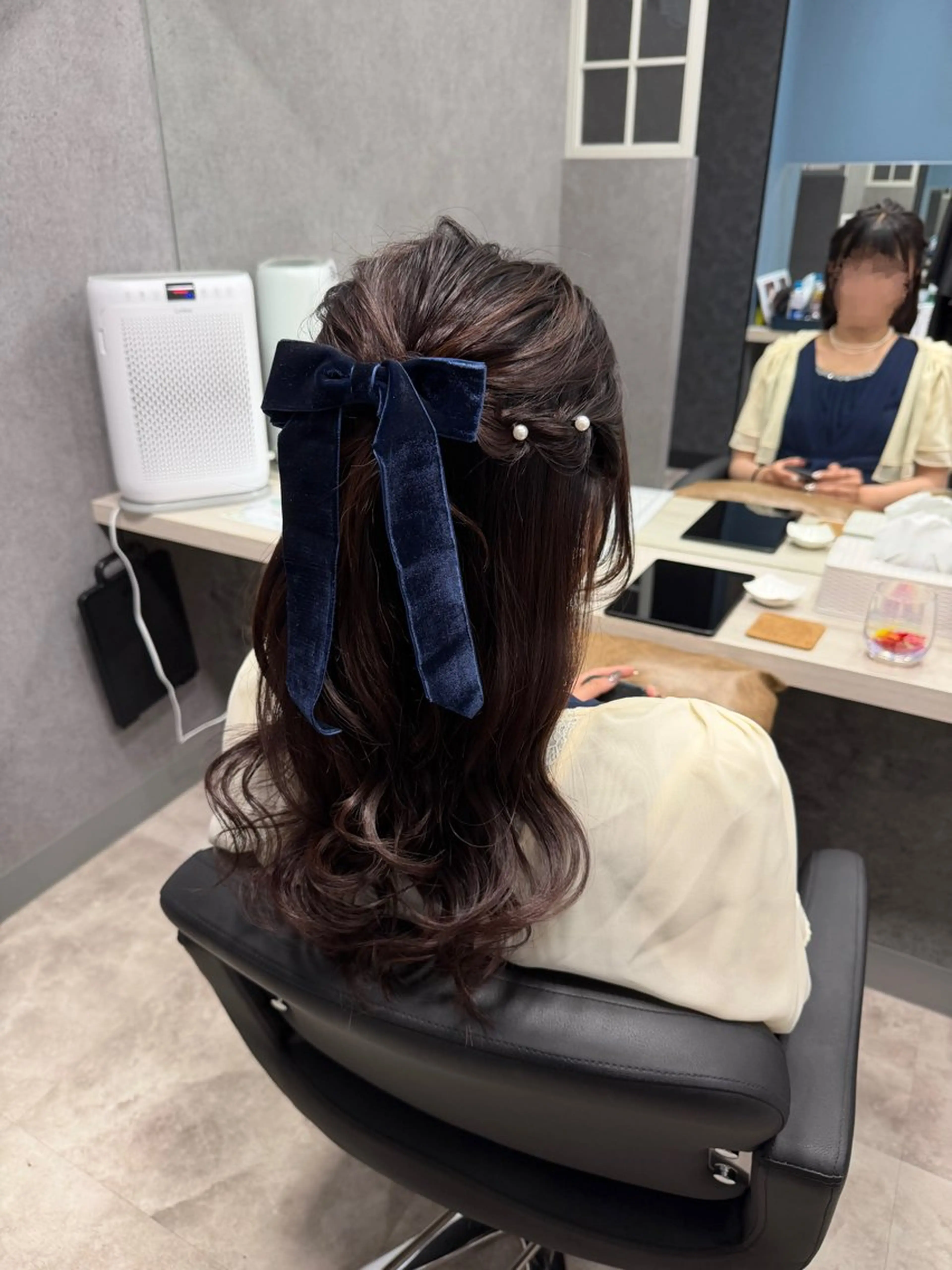 ロング ヘアアレンジ ハーフアップ ヘアセット 加藤 あおいのヘアスタイル