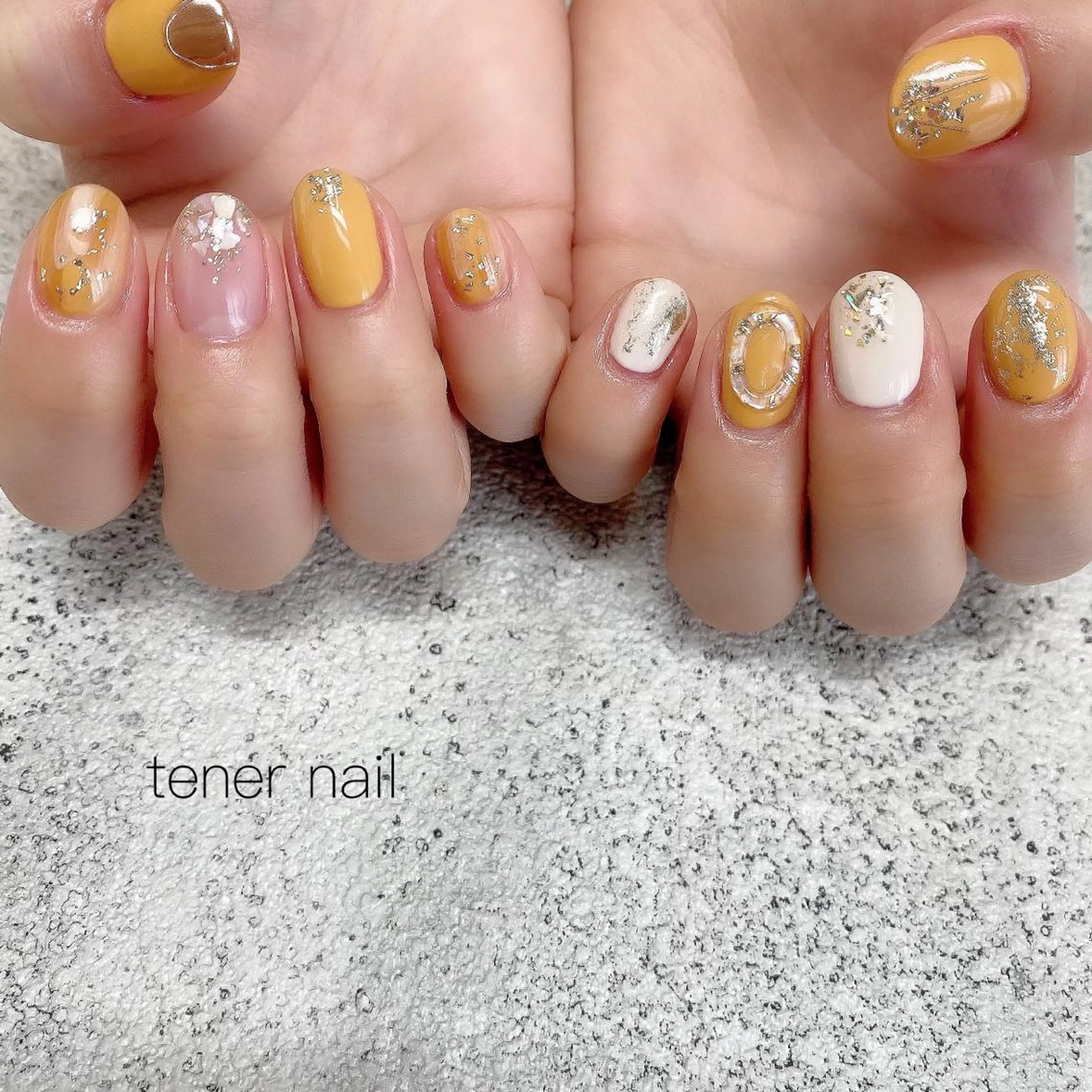 ネイル オレンジ テネルネイル tener nailのネイルデザイン