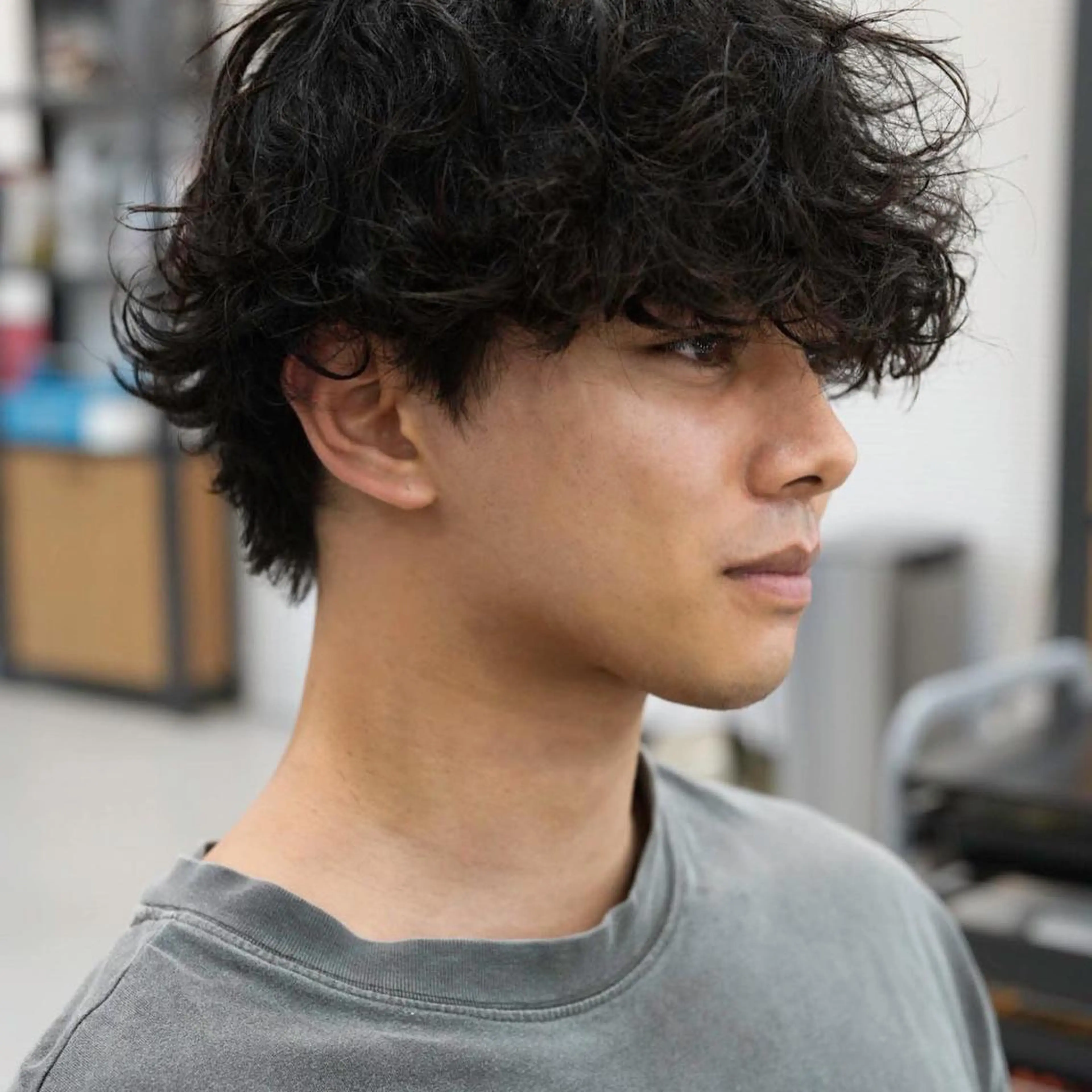 ショート パーマ メンズ マッシュ メンズパーマ カット パーマ メンズパーマ タカキリョウのヘアスタイル