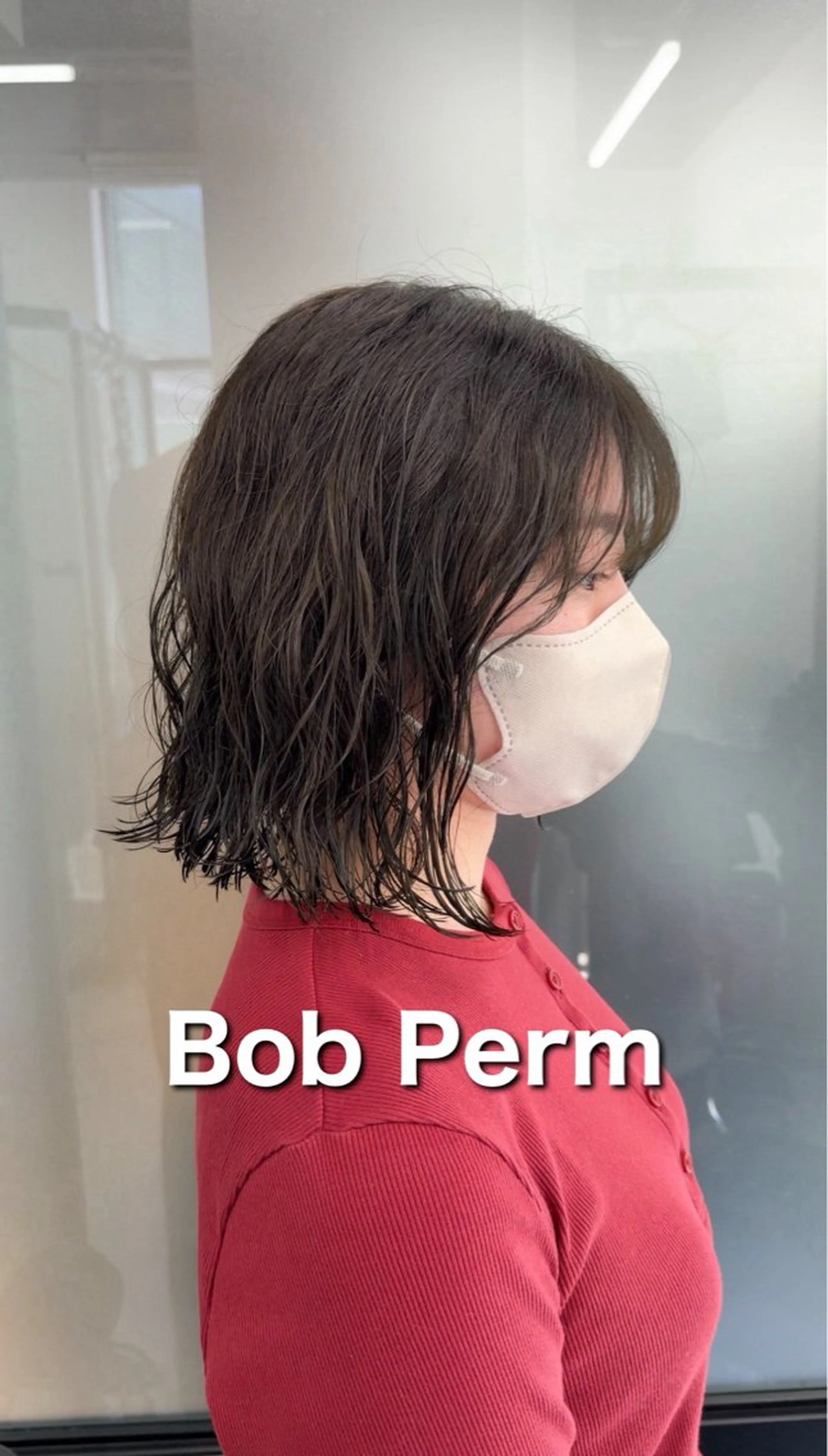 ミディアム カラー パーマ ミディアムパーマ グレージュ オリーブグレージュ オリーブグレー ボブ カット ヘアカラー パーマ DXシェアサロン渋谷所属・ラフなパーマ 石川雄麻のヘアスタイル