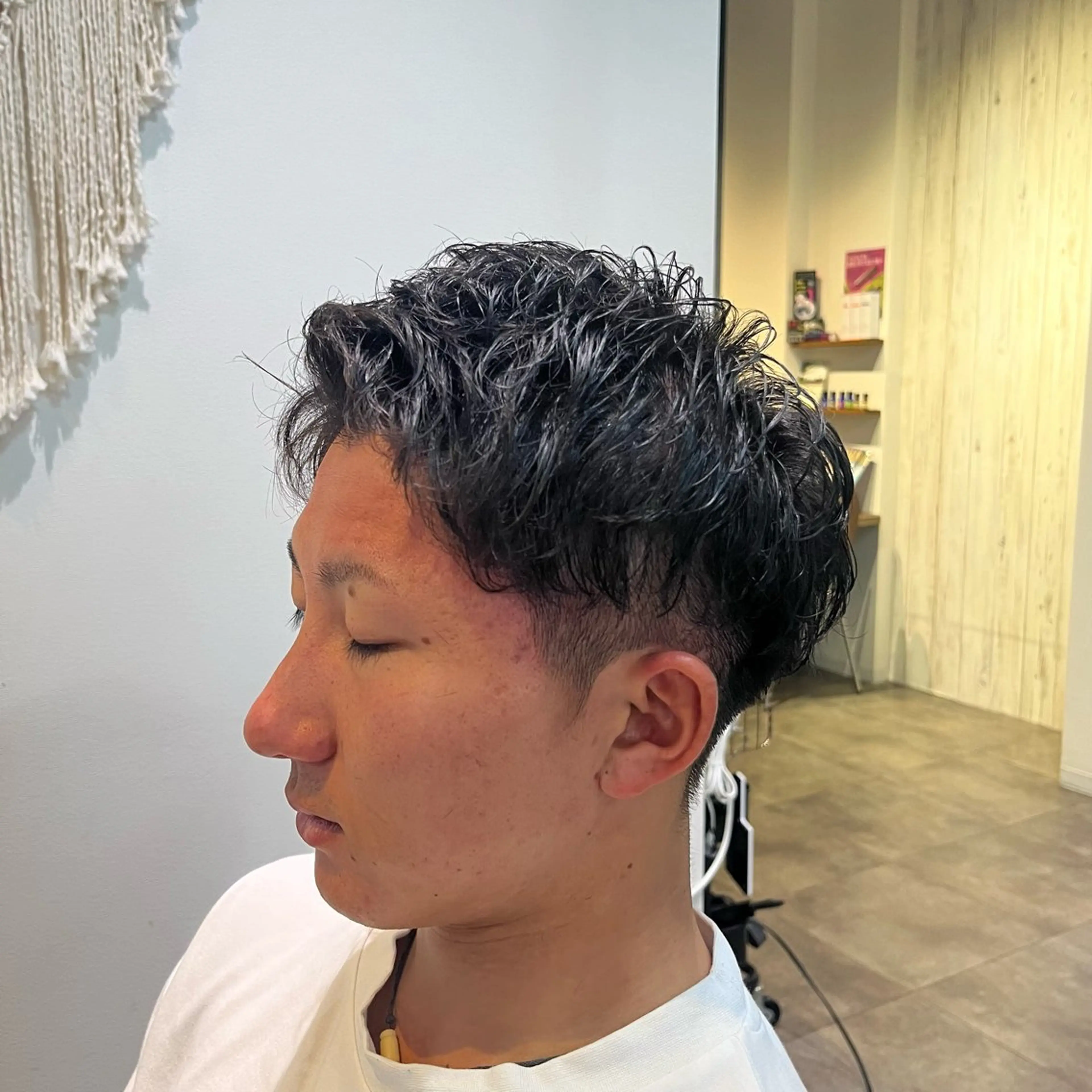 ショート パーマ メンズ メンズパーマ ニュアンスパーマ loup yunaのヘアスタイル