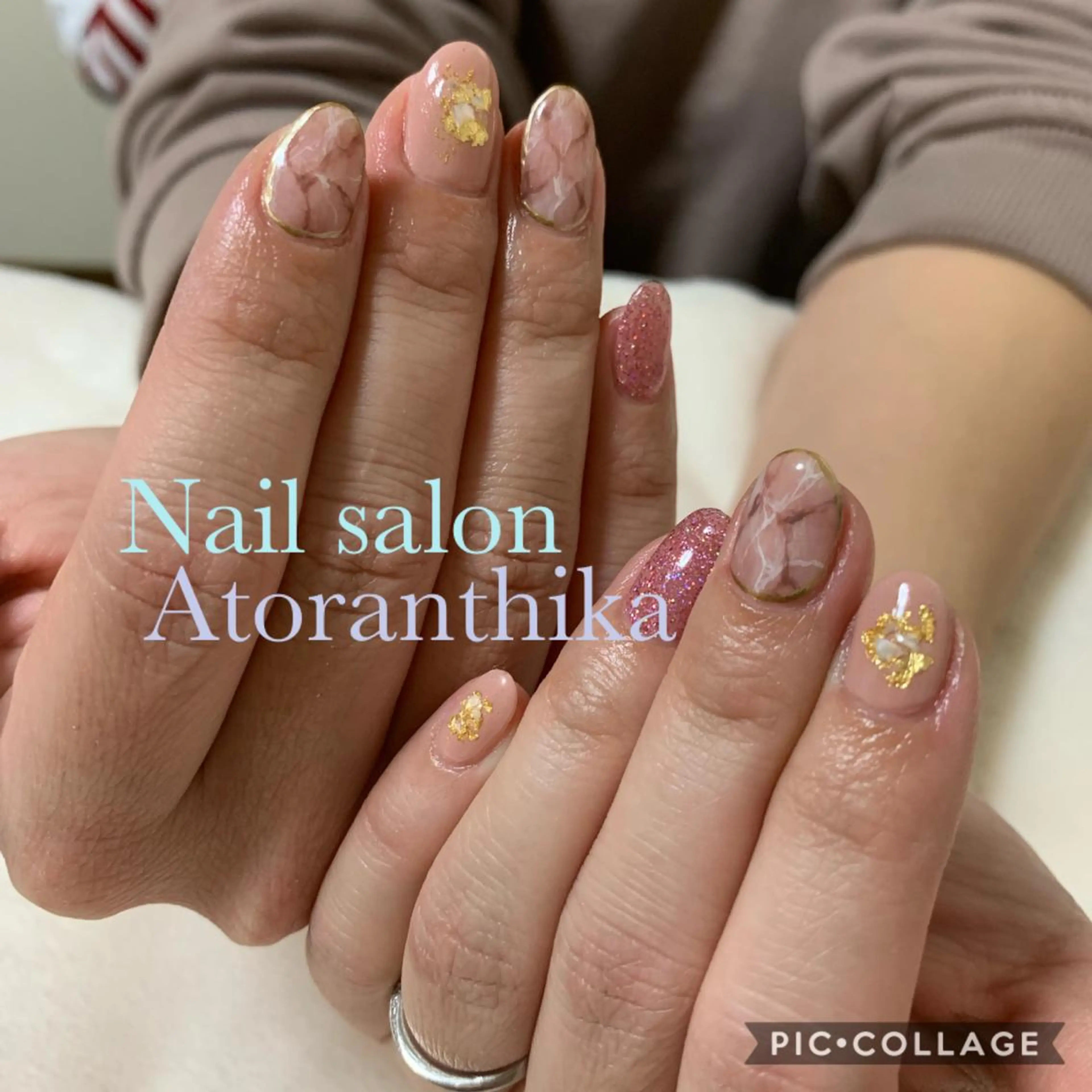 ネイル 大理石ネイル(マーブル) ニュアンスネイル ハンドネイル Nail salon ✩ ｱﾄﾗﾝﾃｨｶのネイルデザイン