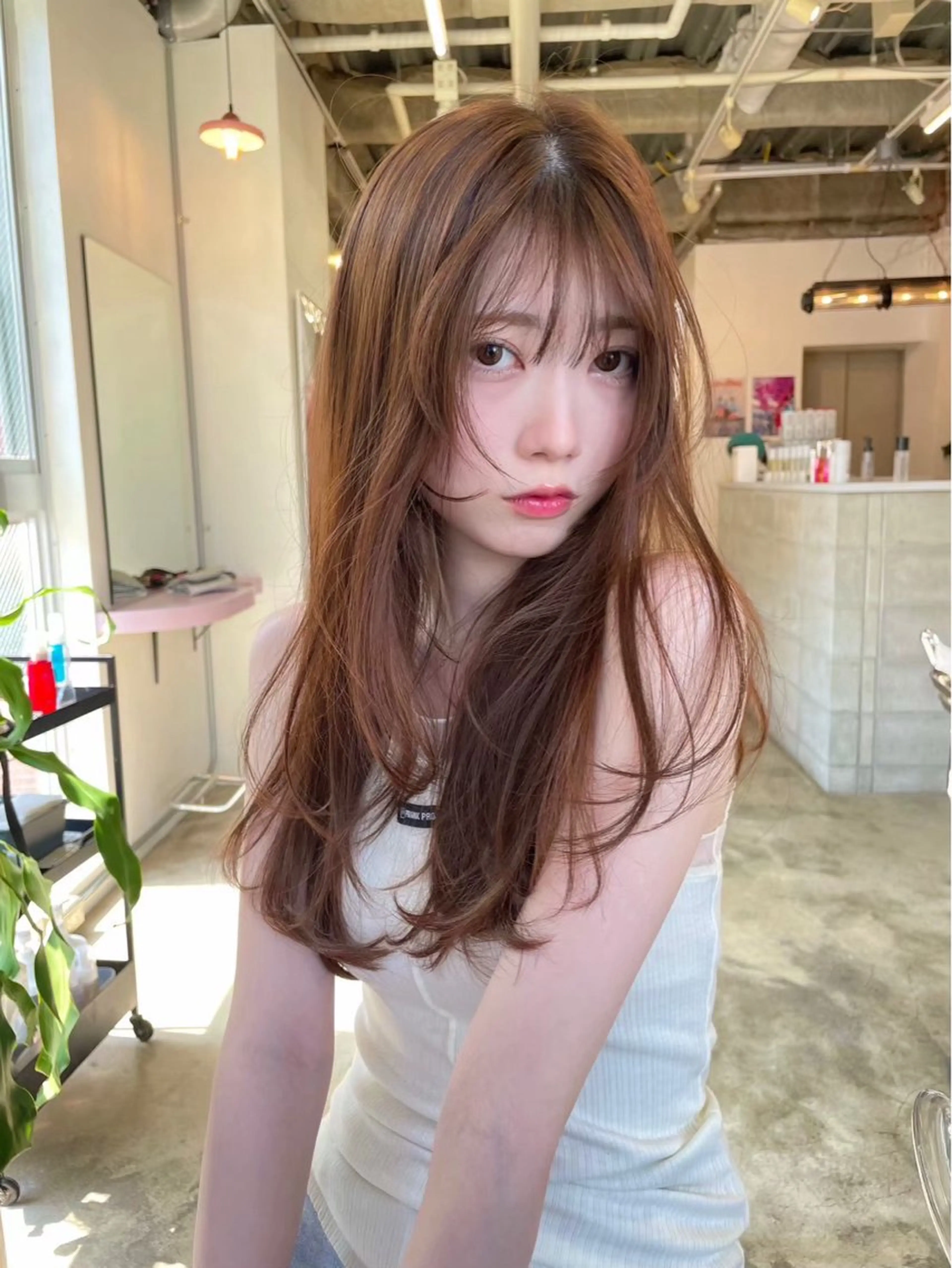 ミディアム ヘアカラー ness／ rina♩⋆͛*のヘアスタイル