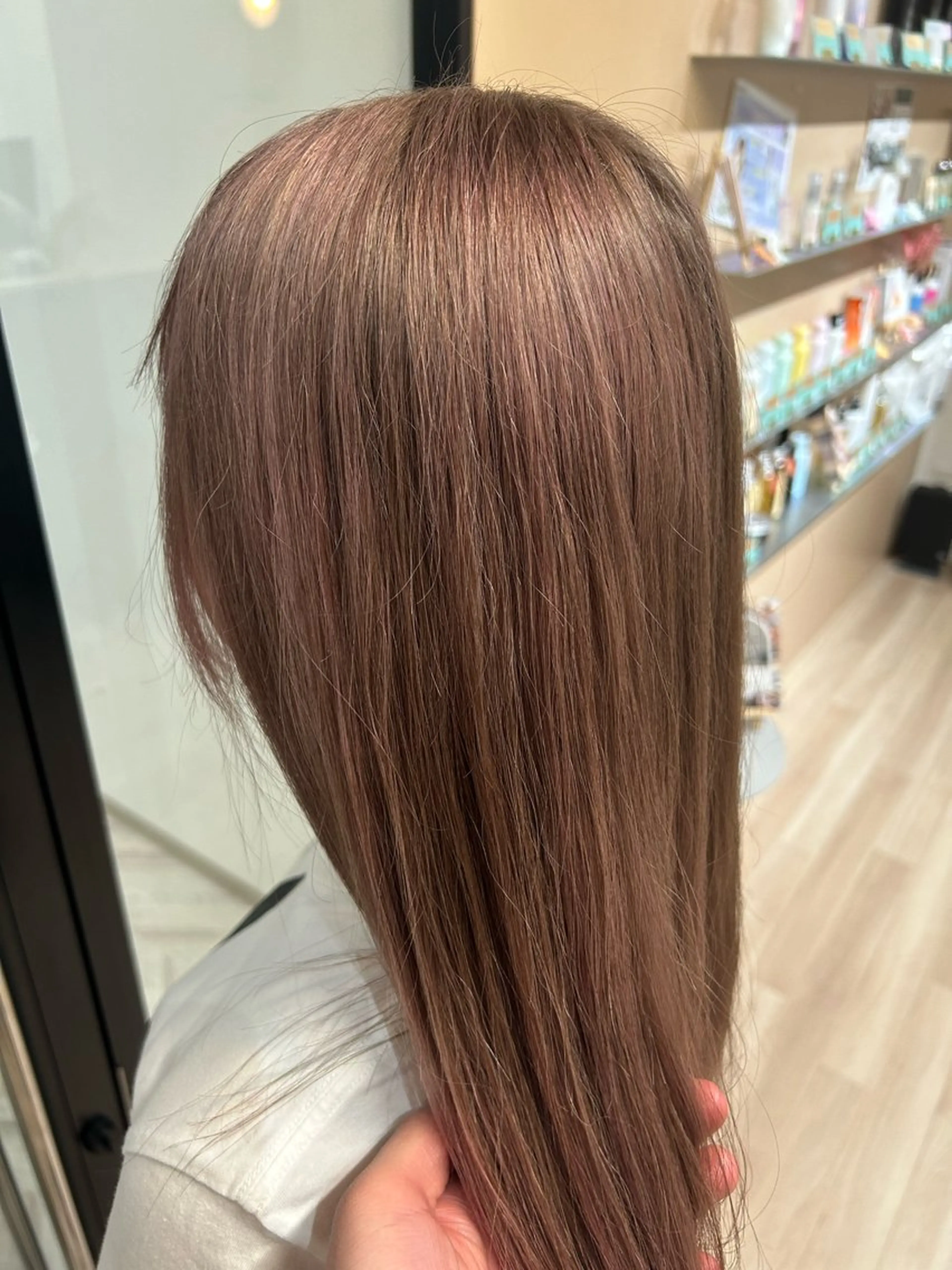 ロング カラー ベージュカラー ブリーチ ピンクカラー ピンクベージュ 髪質改善/ショート ボブ/chere狭山のヘアスタイル