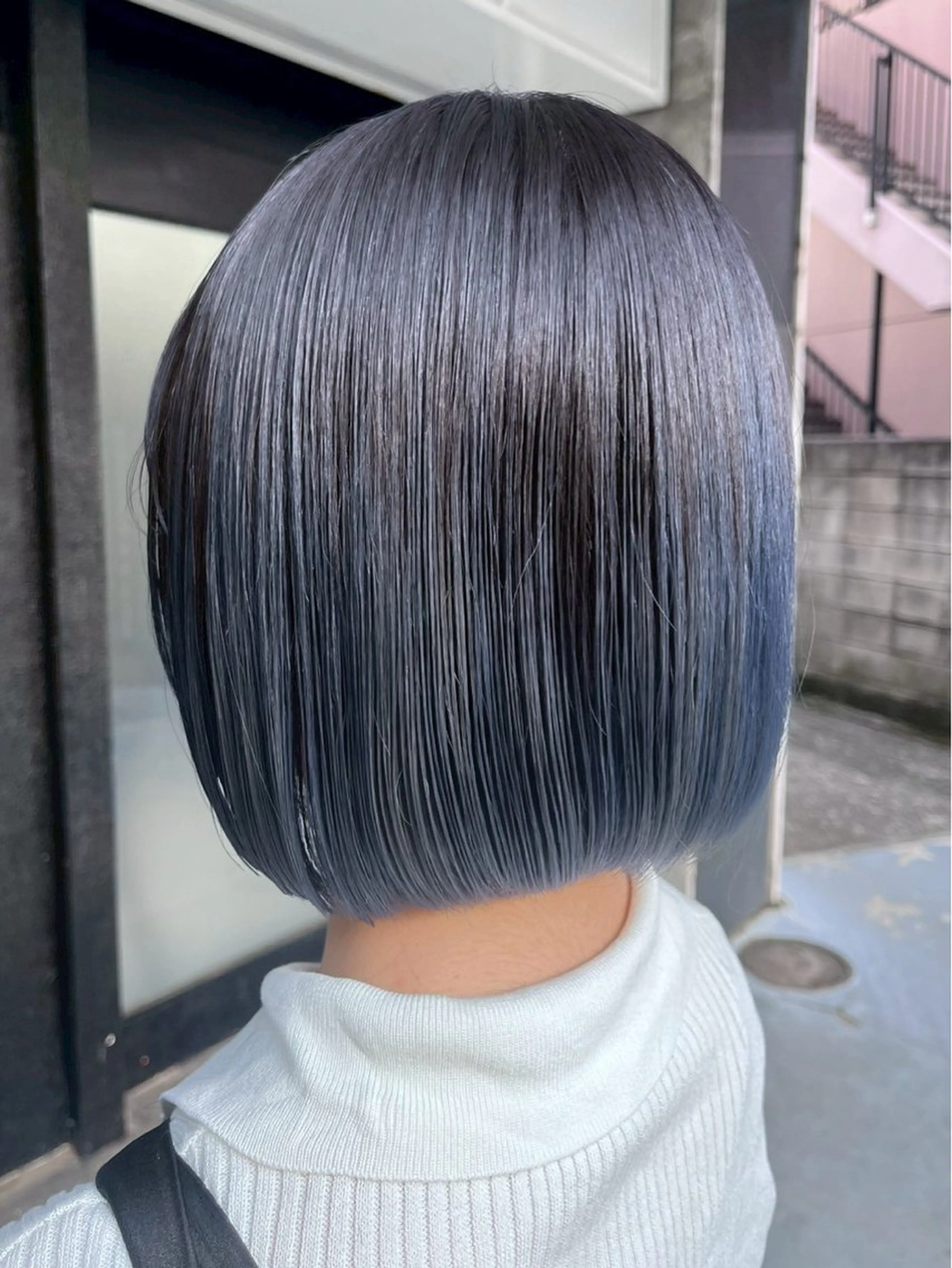 ミディアム カラー ブリーチ ブルーカラー カット ヘアカラー トリートメント ハイトーン/韓国風/ 艶髪/吉祥寺のヘアスタイル